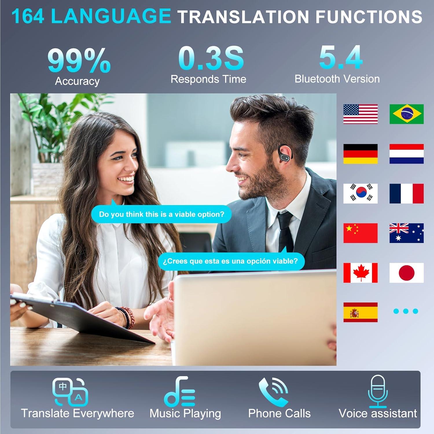 Auriculares Inalámbricos de Traducción AI CITALEO 164 Idiomas