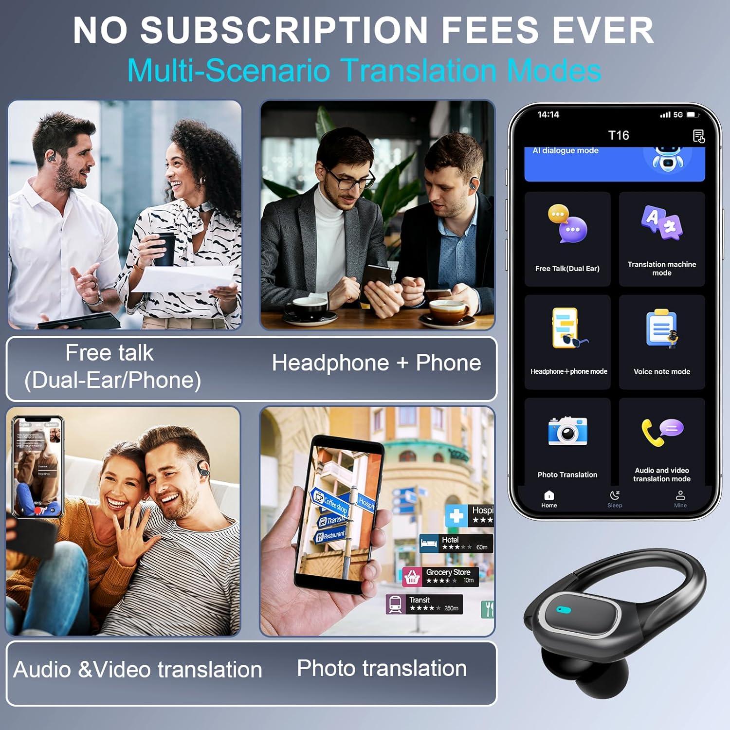 Auriculares Inalámbricos de Traducción AI CITALEO 164 Idiomas