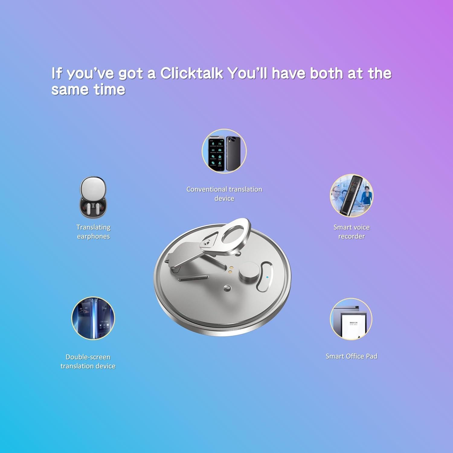 Traductor de IA Clicktalk 138 Idiomas y 79 Acentos