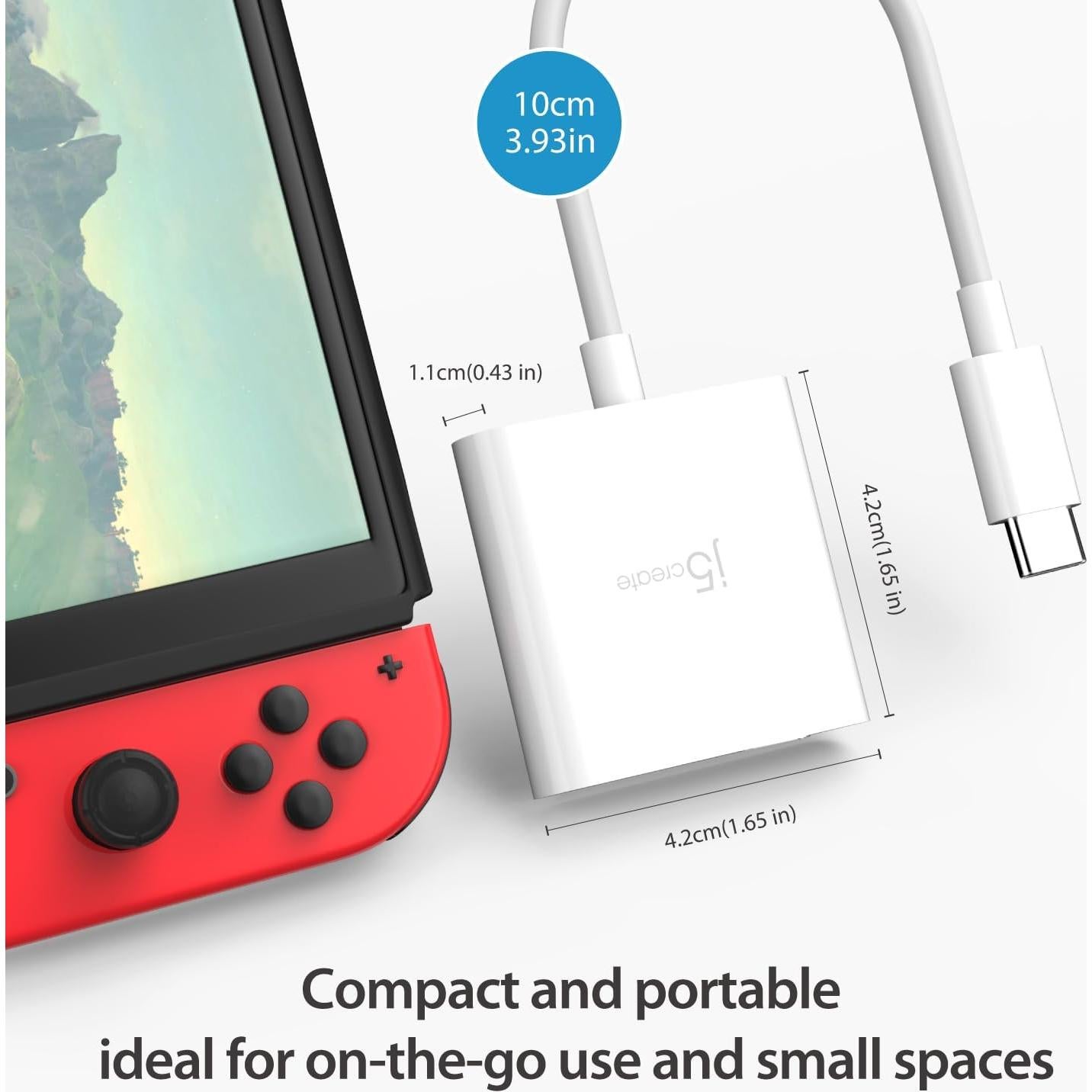 Adaptador USB-C j5create JCA164 4K 240Hz Carga 100W