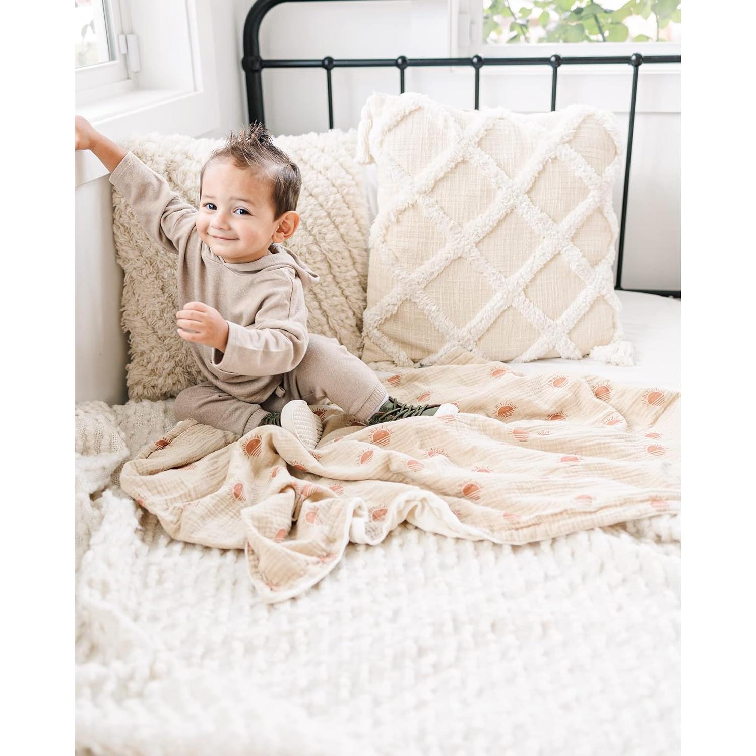 Manta para Bebés Konssy 76x102 cm Algodón Muselina Suave