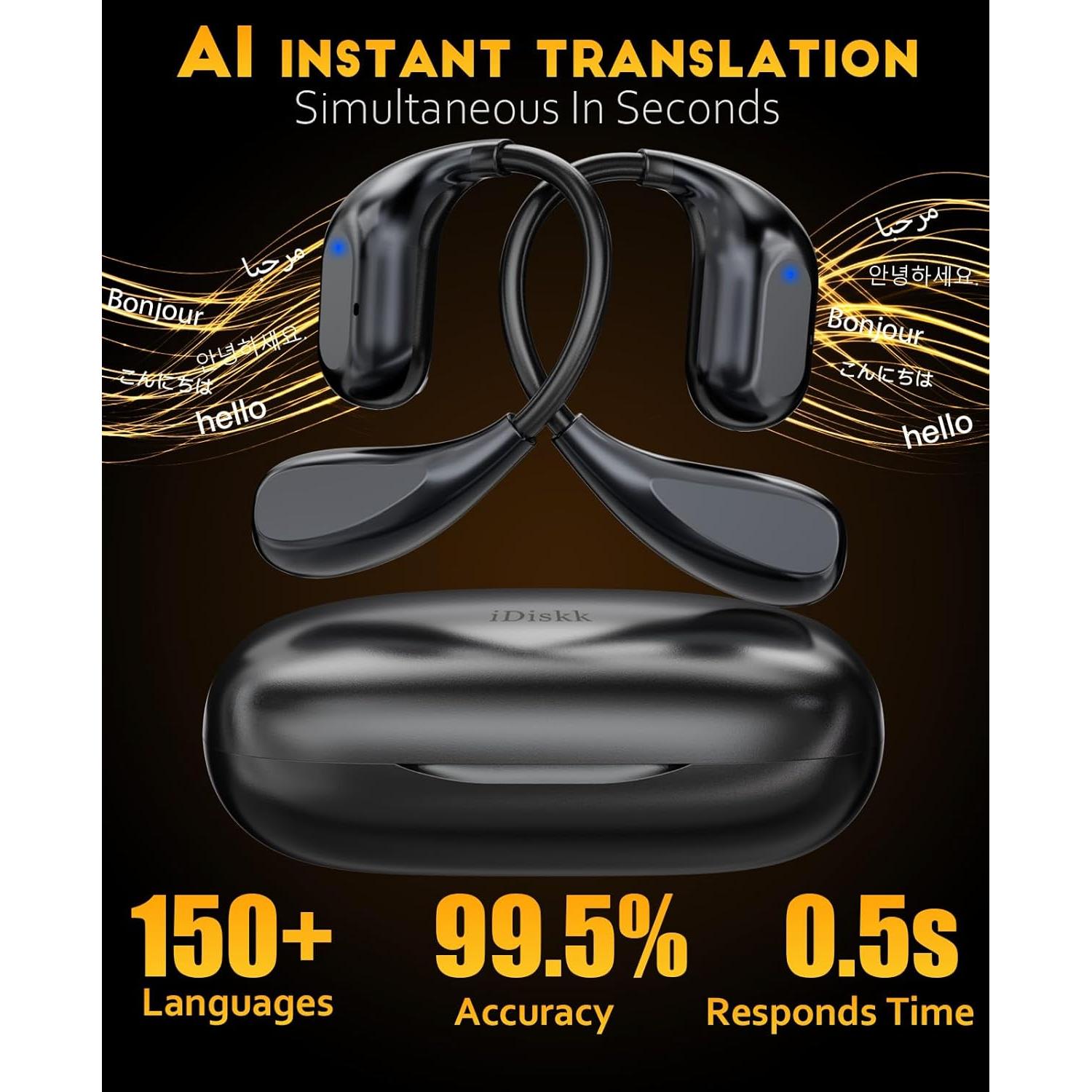 Auriculares de Traducción iDiskk Translator 01 180 Idiomas