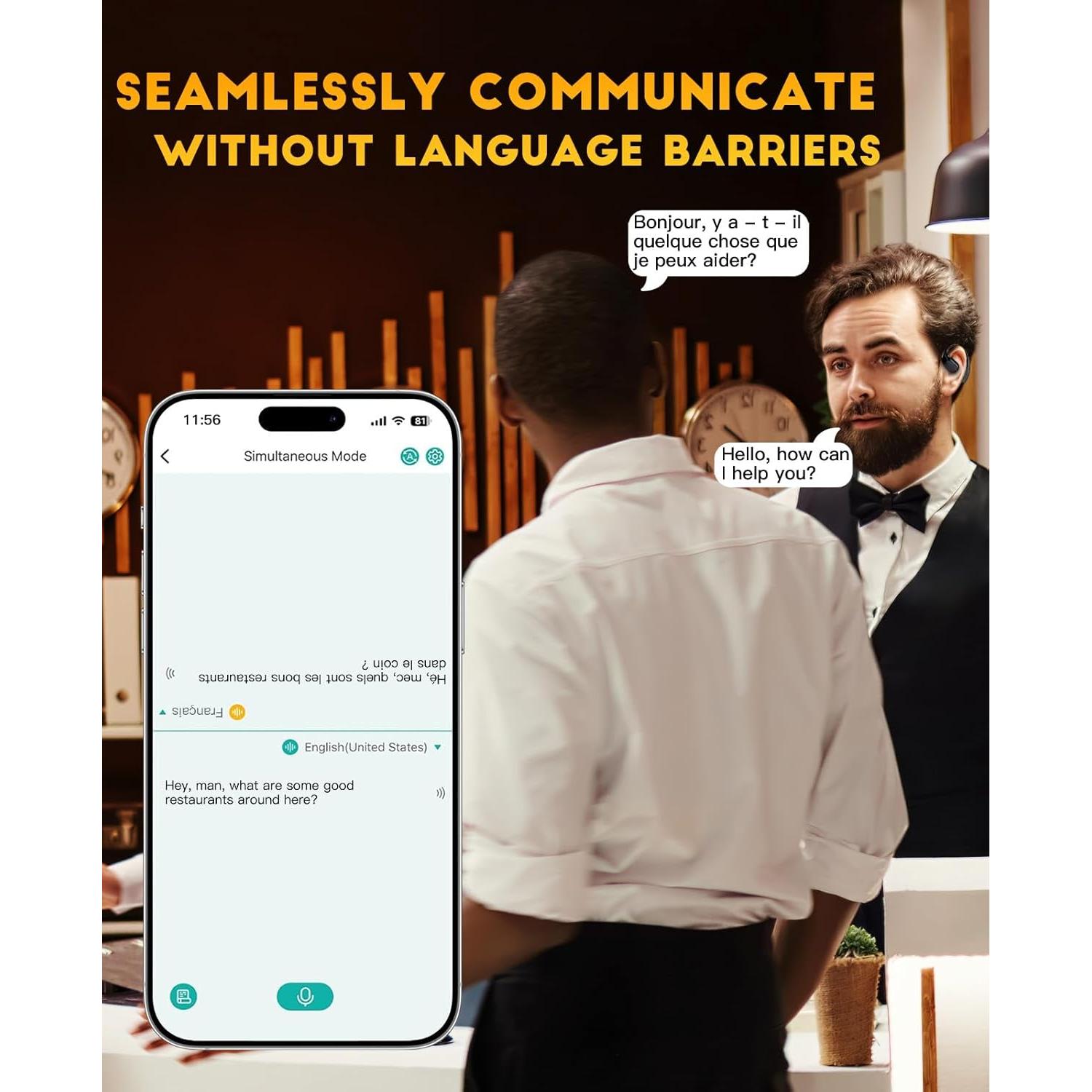 Auriculares de Traducción iDiskk Translator 01 180 Idiomas