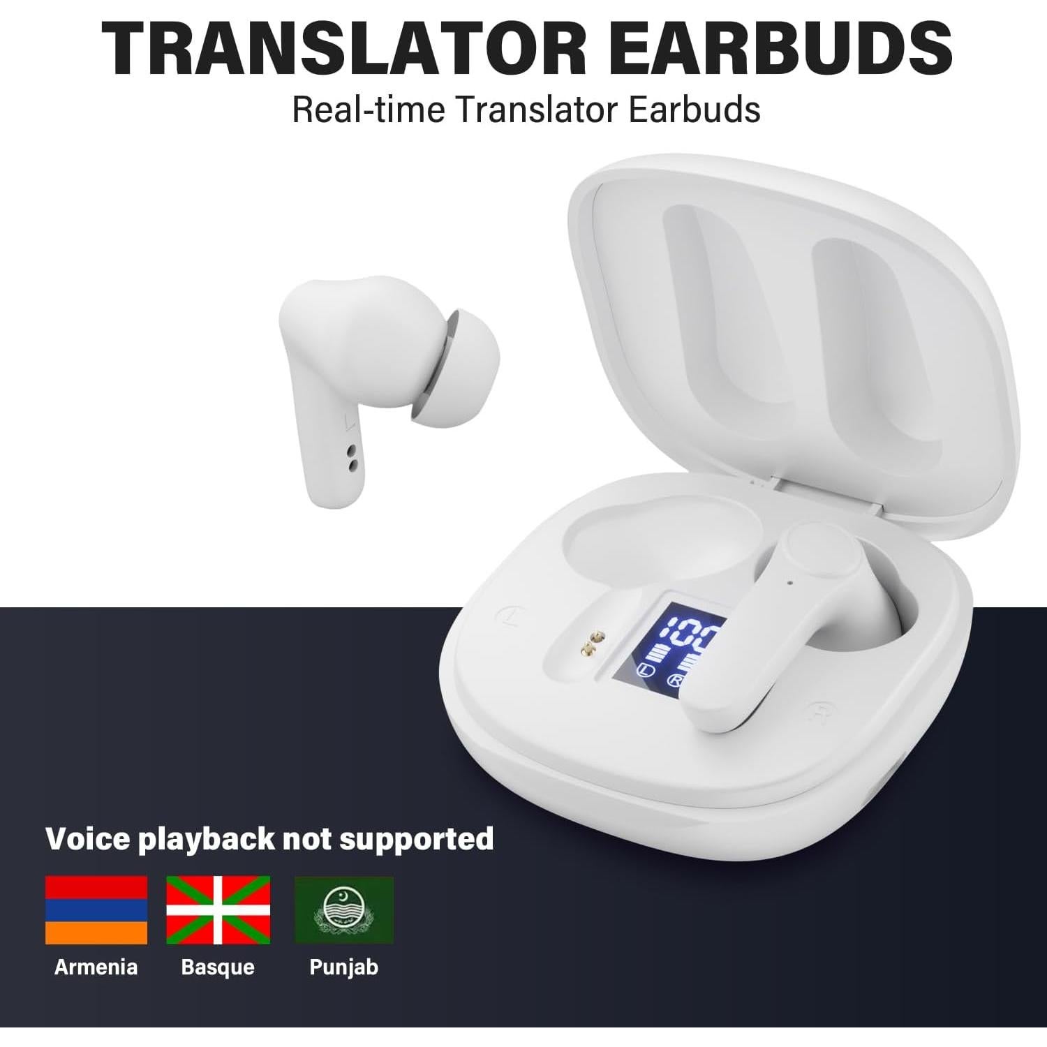 Auriculares Traductores QSNOW con Traducción Instantánea 74 Idiomas