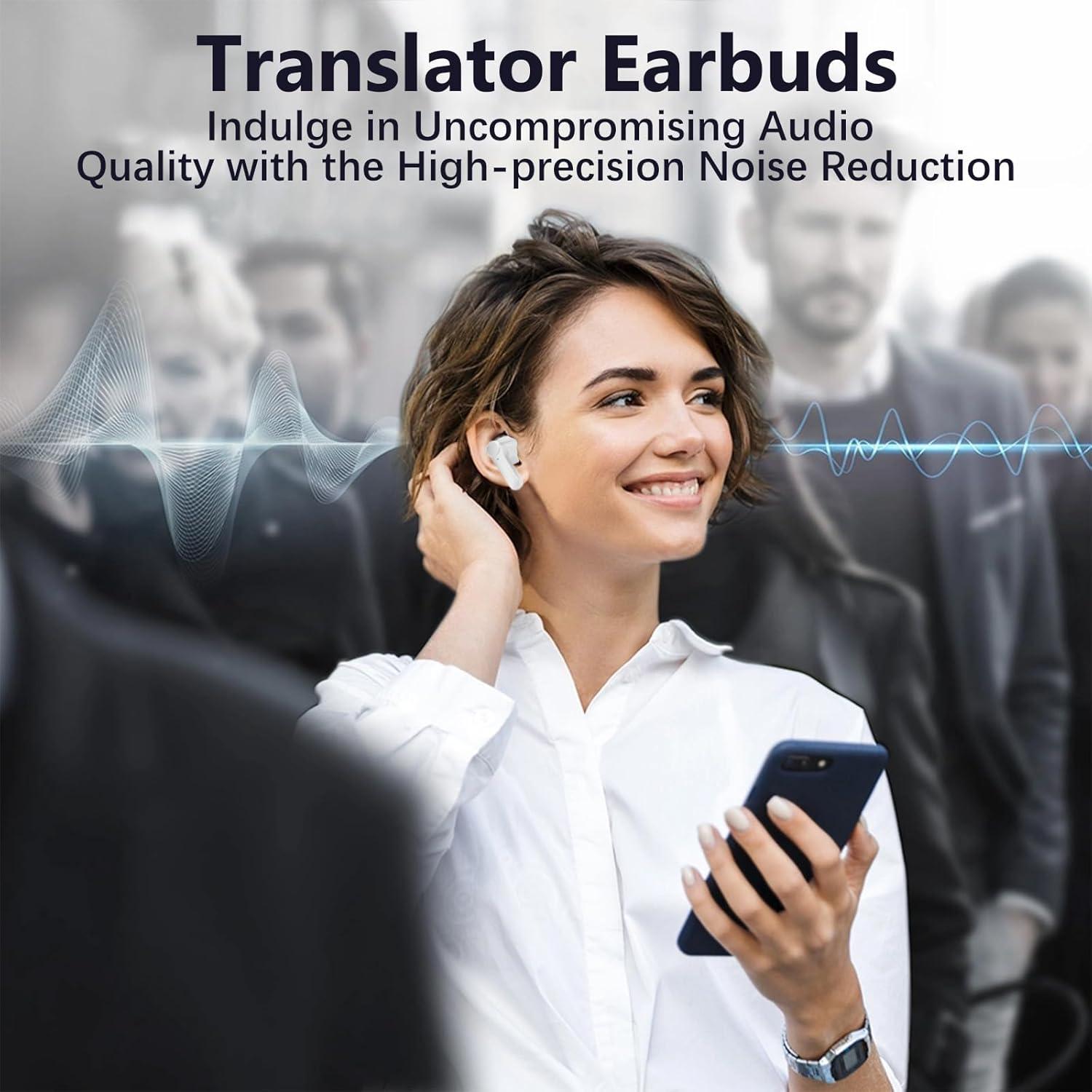 Auriculares Traductores QSNOW con Traducción Instantánea 74 Idiomas
