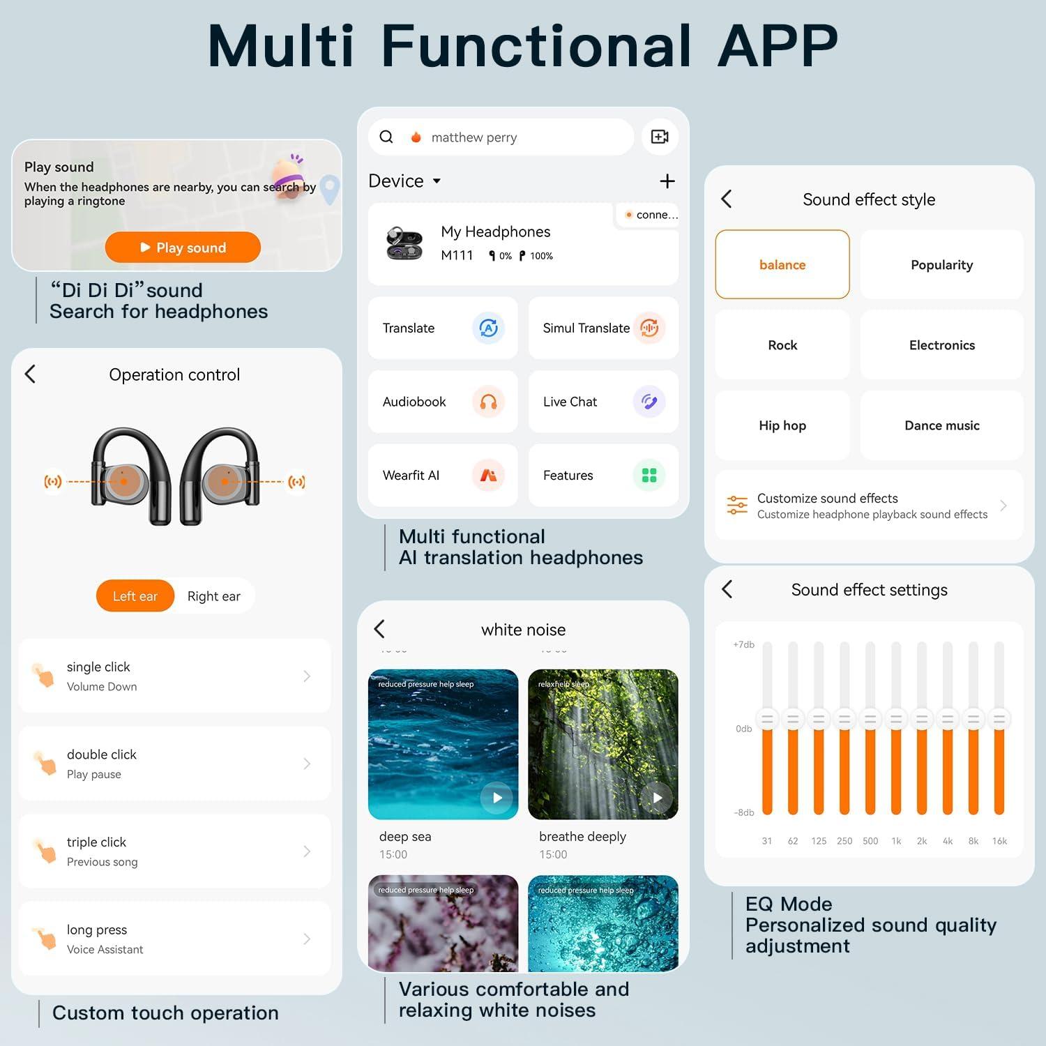 Auriculares Inalámbricos Bluetooth Genérico M111 Traducción AI 40H