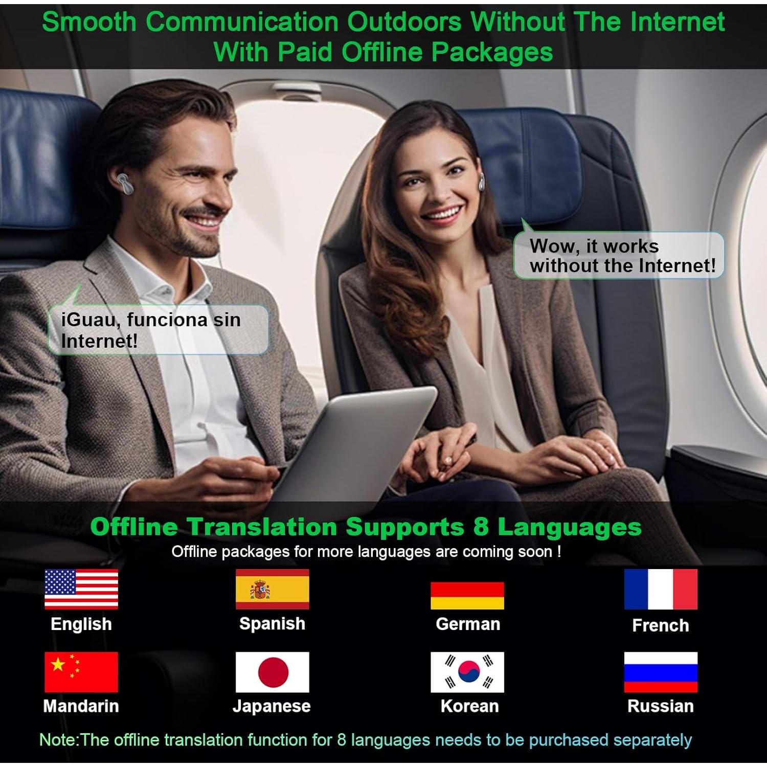 Auriculares Traductores AI Hearisay TWS 144 Idiomas 99% Precisión