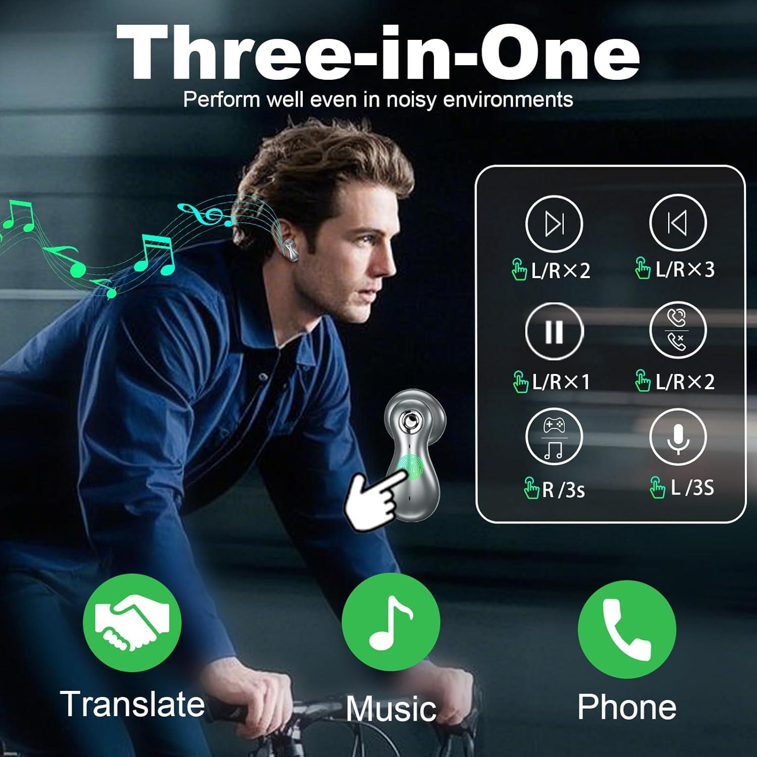 Auriculares Traductores AI Hearisay TWS 144 Idiomas 99% Precisión