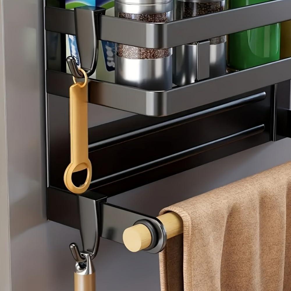 Estante Magnético para Especias PTAEXCEL Negro 37.1x30x11.7 cm