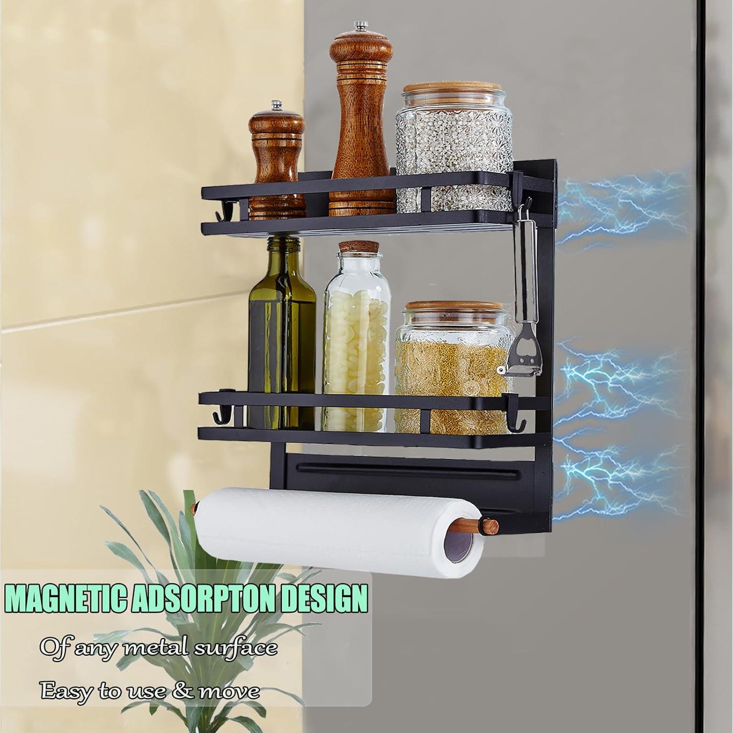 Estante Magnético para Especias PTAEXCEL Negro 37.1x30x11.7 cm