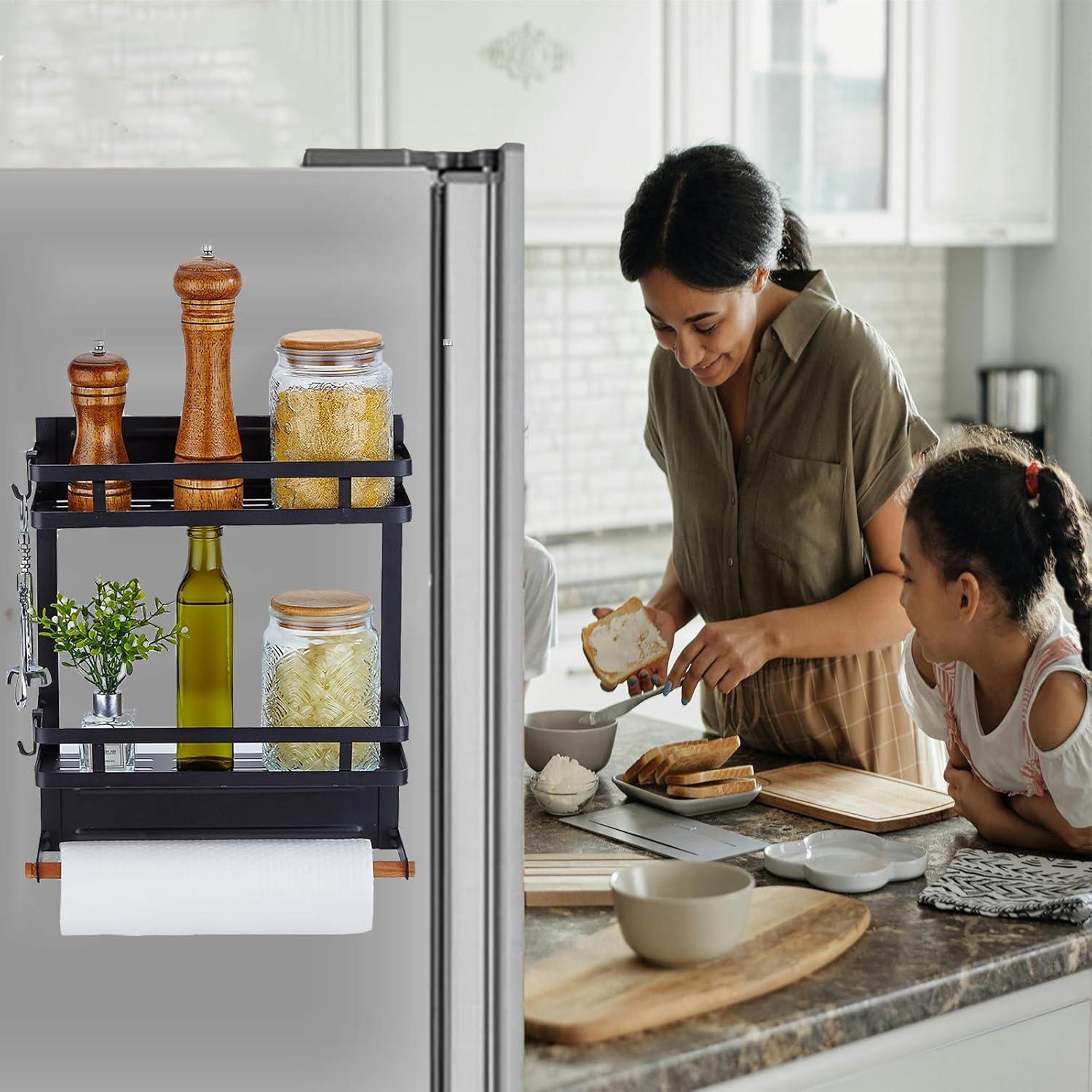 Estante Magnético para Especias PTAEXCEL Negro 37.1x30x11.7 cm