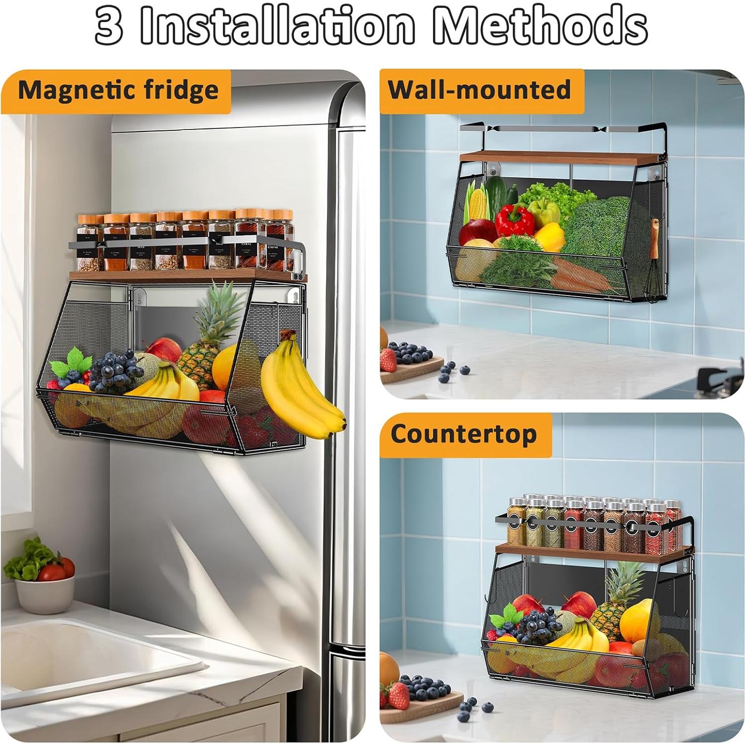 Estante Magnético Homecor para Refrigerador - Almacenamiento 15 kg