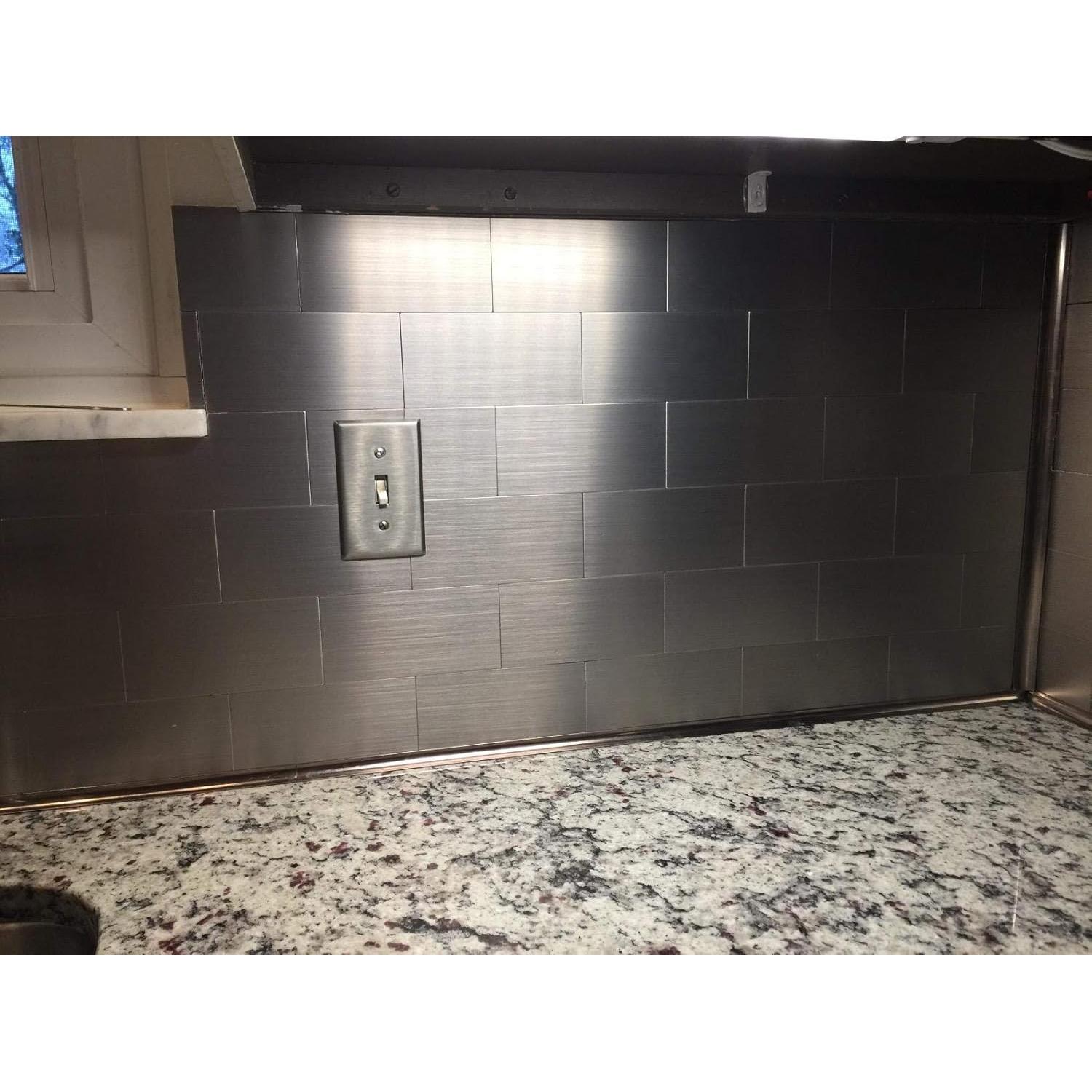 Azulejos Autoadhesivos Art3d de Acero Inoxidable 100 Piezas