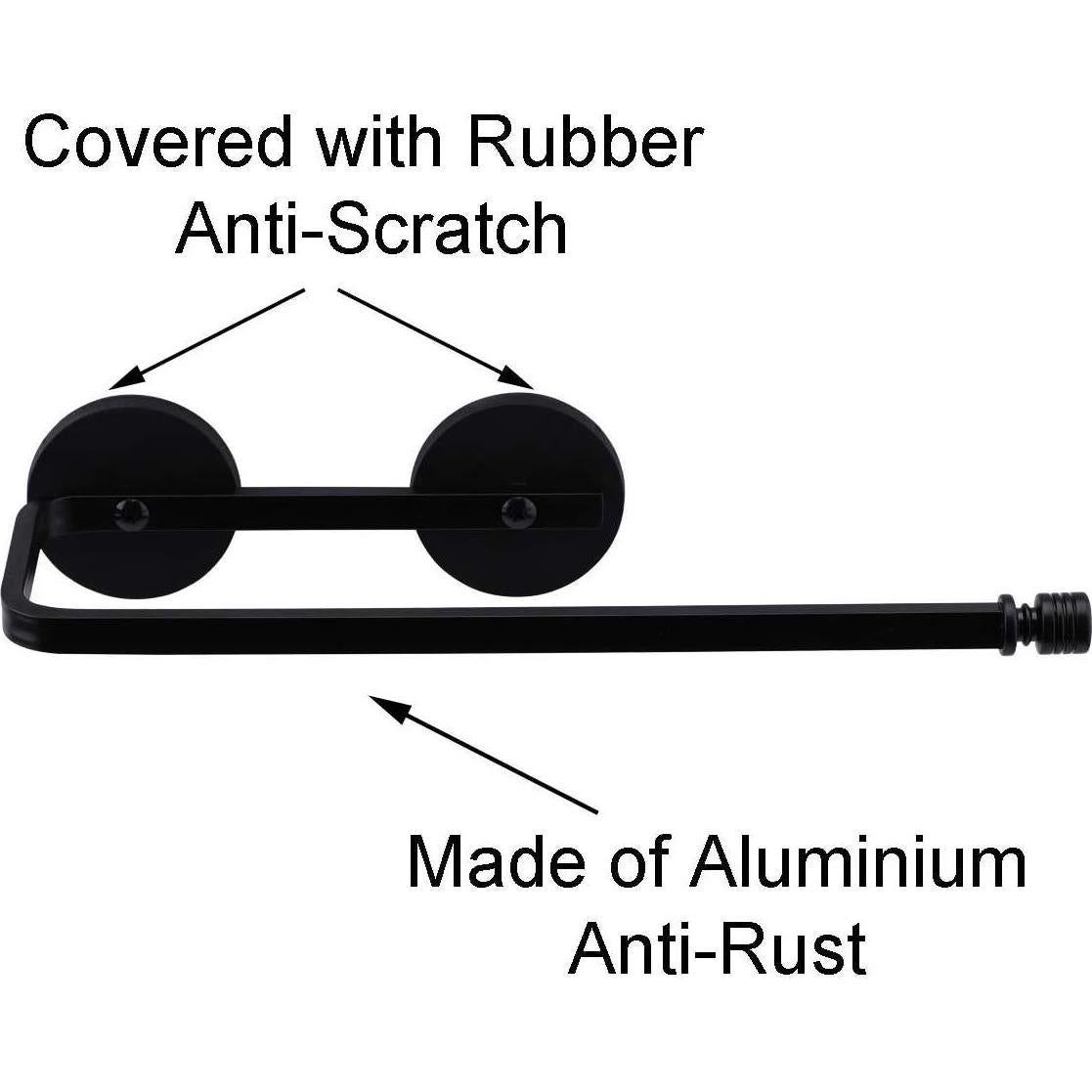 Soporte Magnético para Toallas de Papel LEVOSHUA Negro 31.2 cm