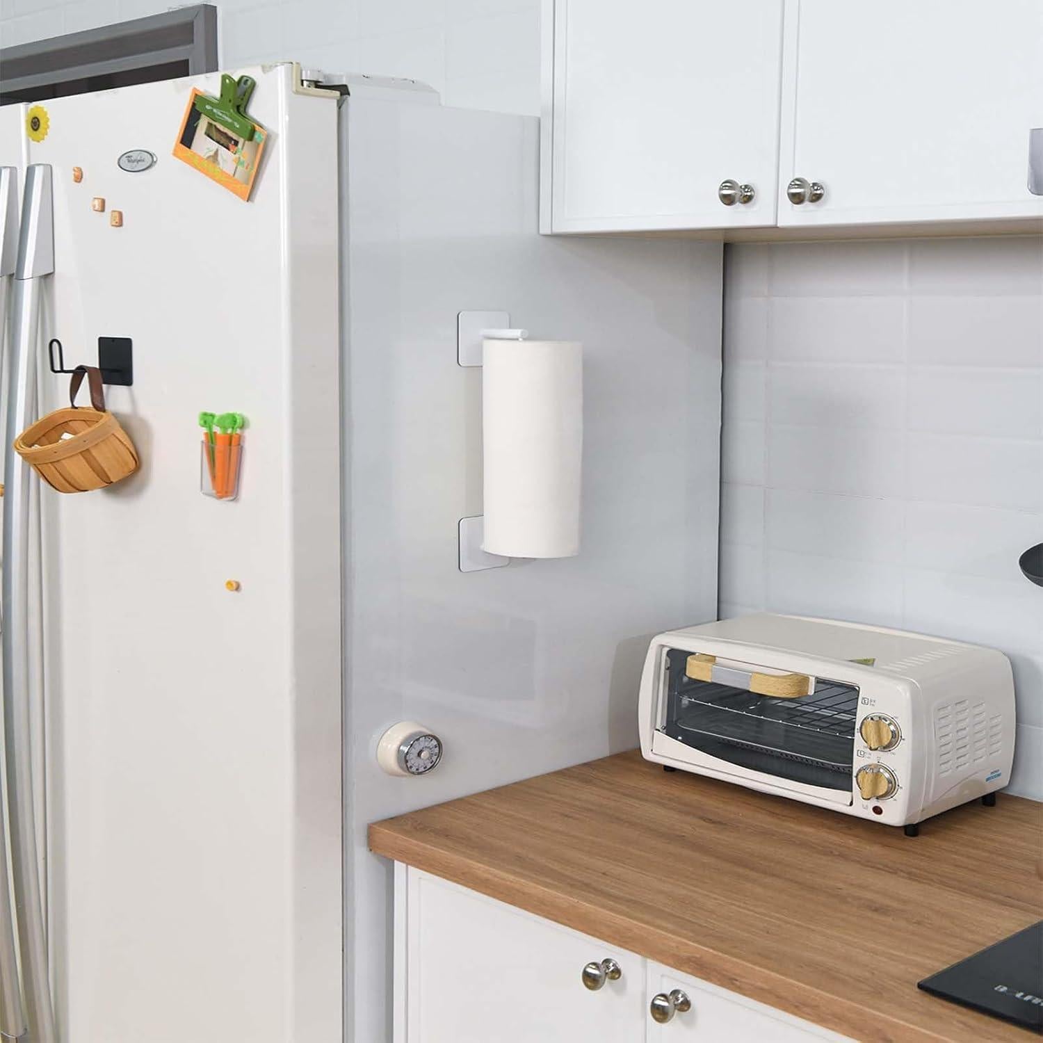 Soporte Magnético para Toallas de Papel GBESTWOOW Blanco 5.08x7.62 cm