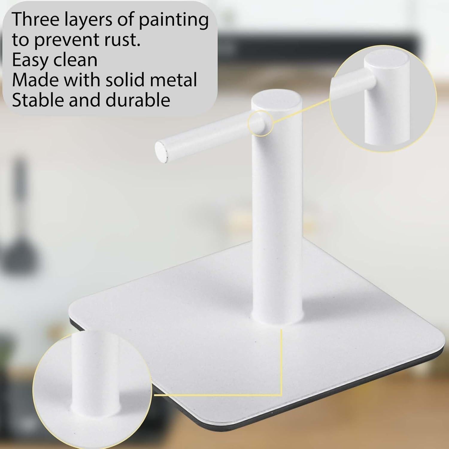 Soporte Magnético para Toallas de Papel GBESTWOOW Blanco 5.08x7.62 cm