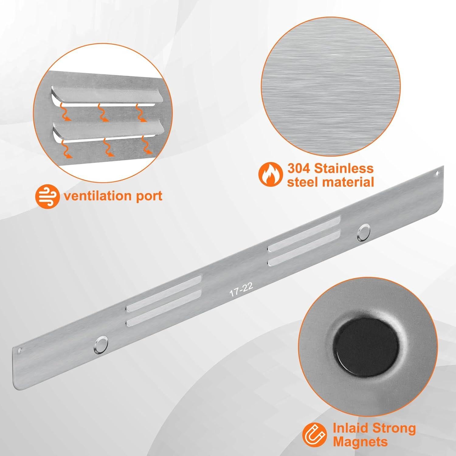 Protector de Viento Magnético Demao para Plancha 17" Acero Inoxidable