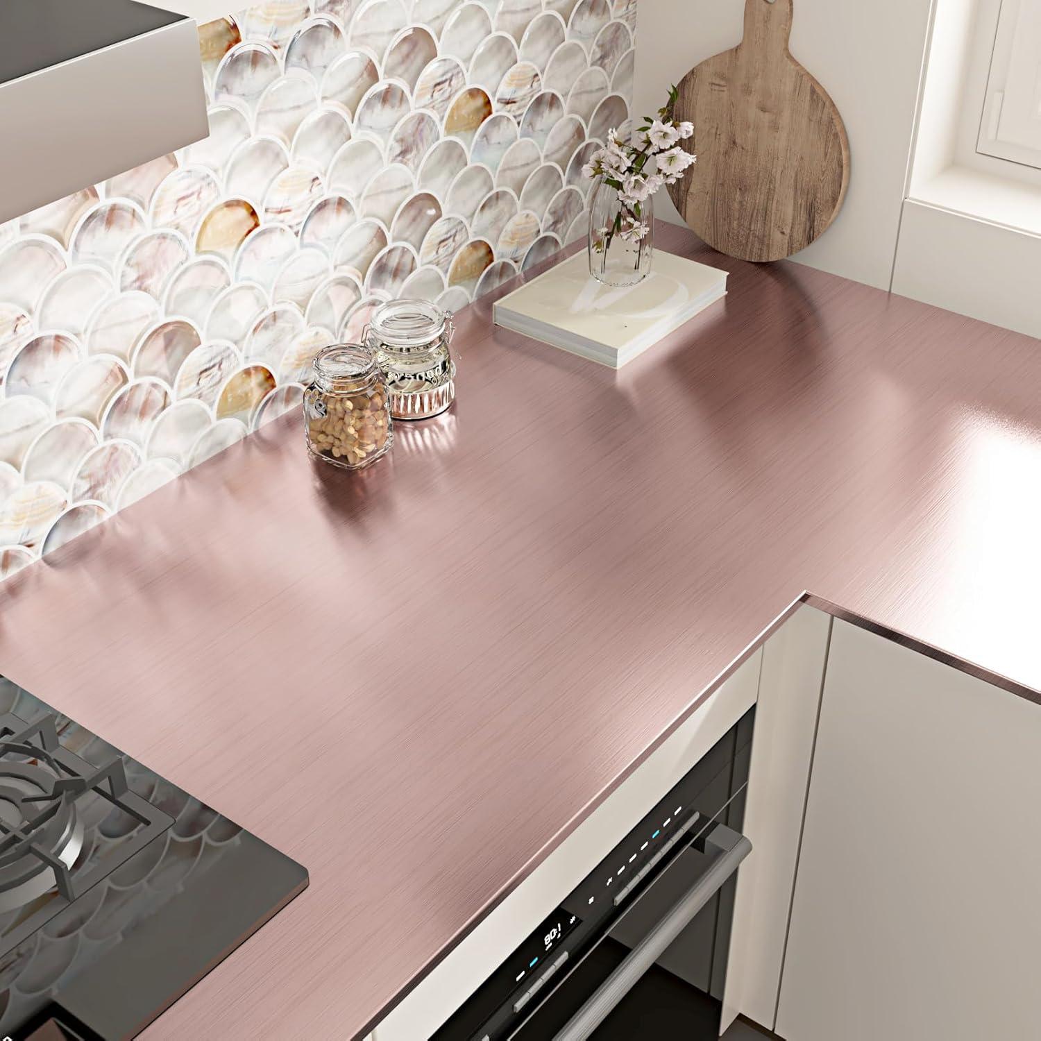 Papel Contacto Autoadhesivo WESTICK Rosa Oro 15.8x120cm