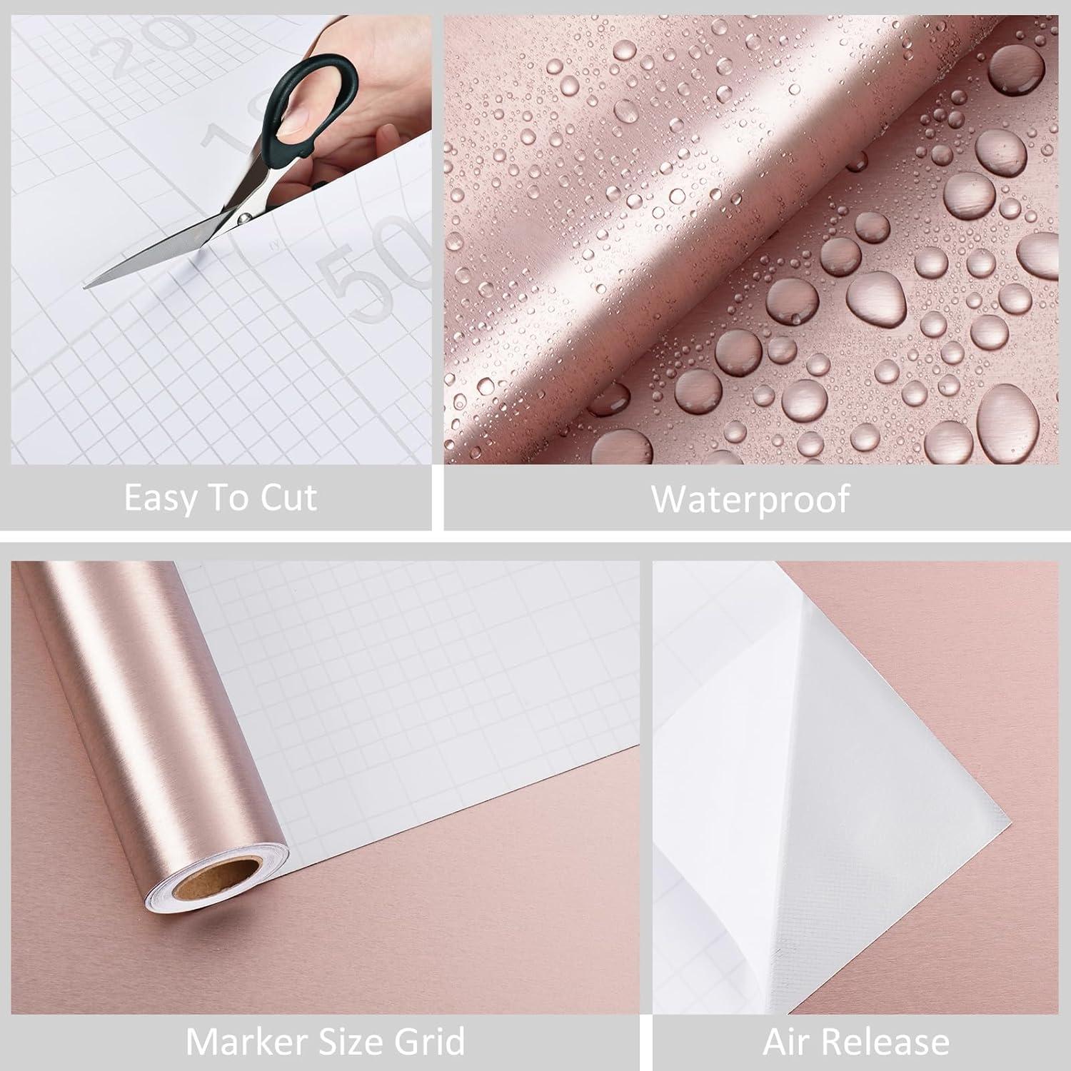 Papel Contacto Autoadhesivo WESTICK Rosa Oro 15.8x120cm