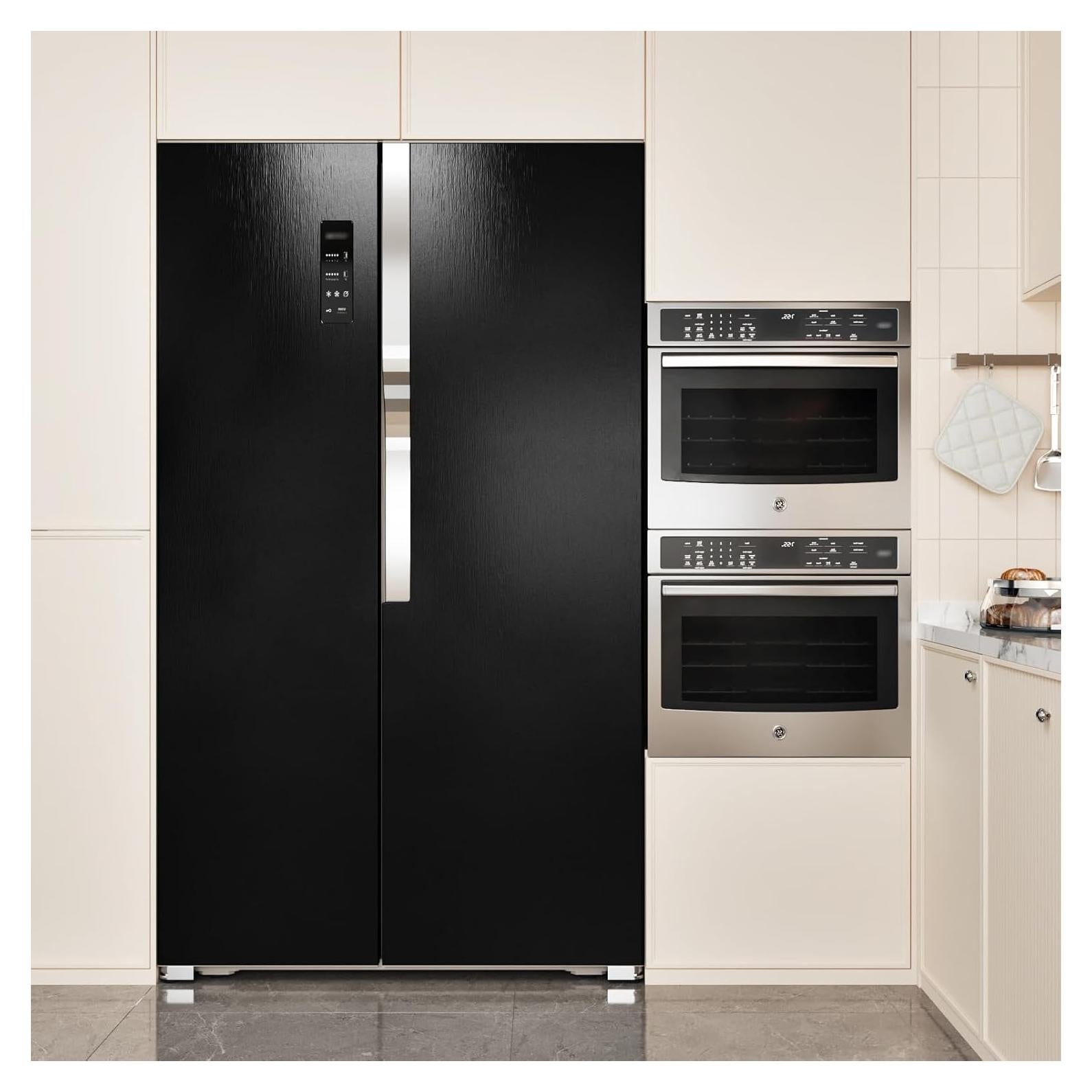 Papel Tapiz Texturizado Negro WESTICK 40 x 203 cm para Electrodomésticos