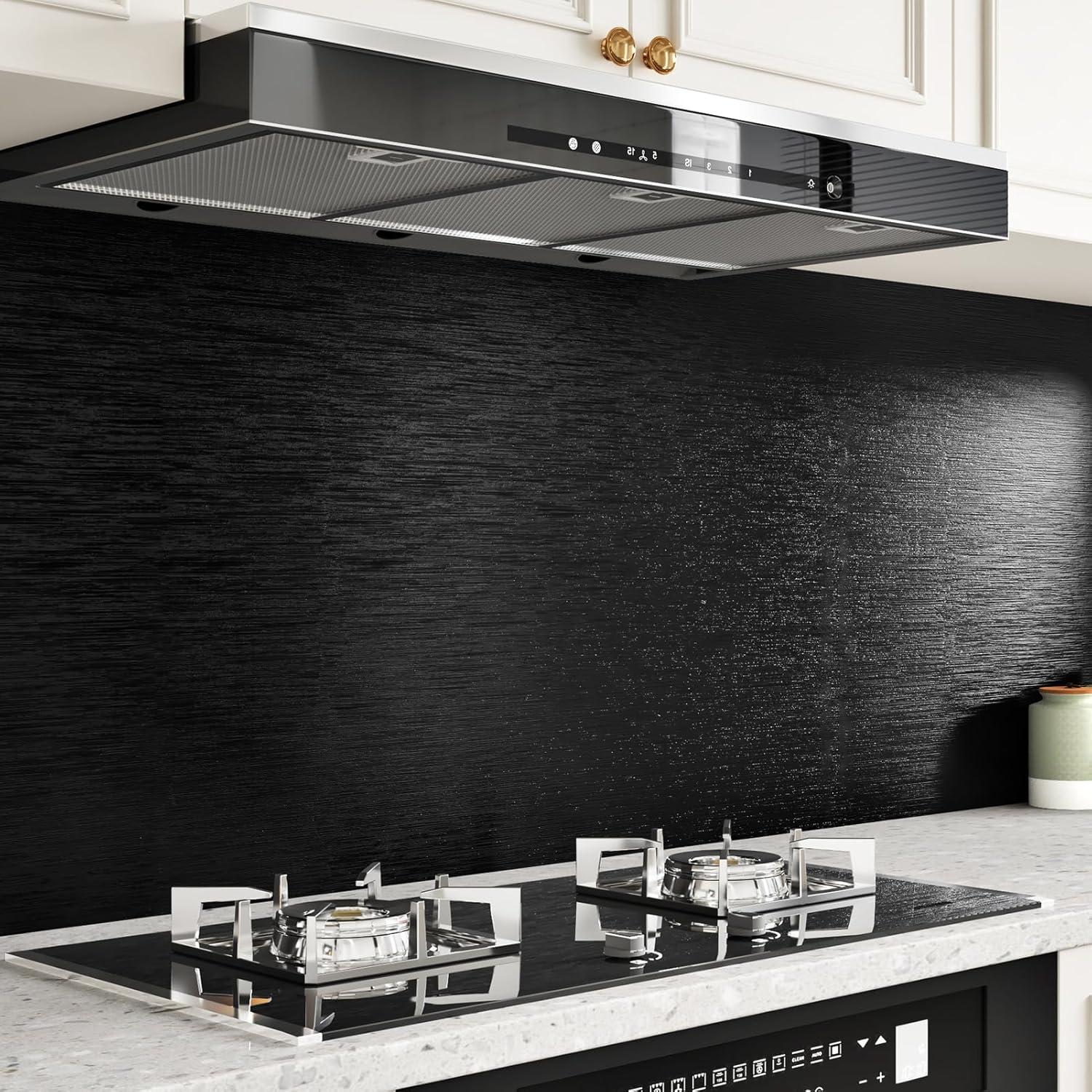 Papel Tapiz Texturizado Negro WESTICK 40 x 203 cm para Electrodomésticos