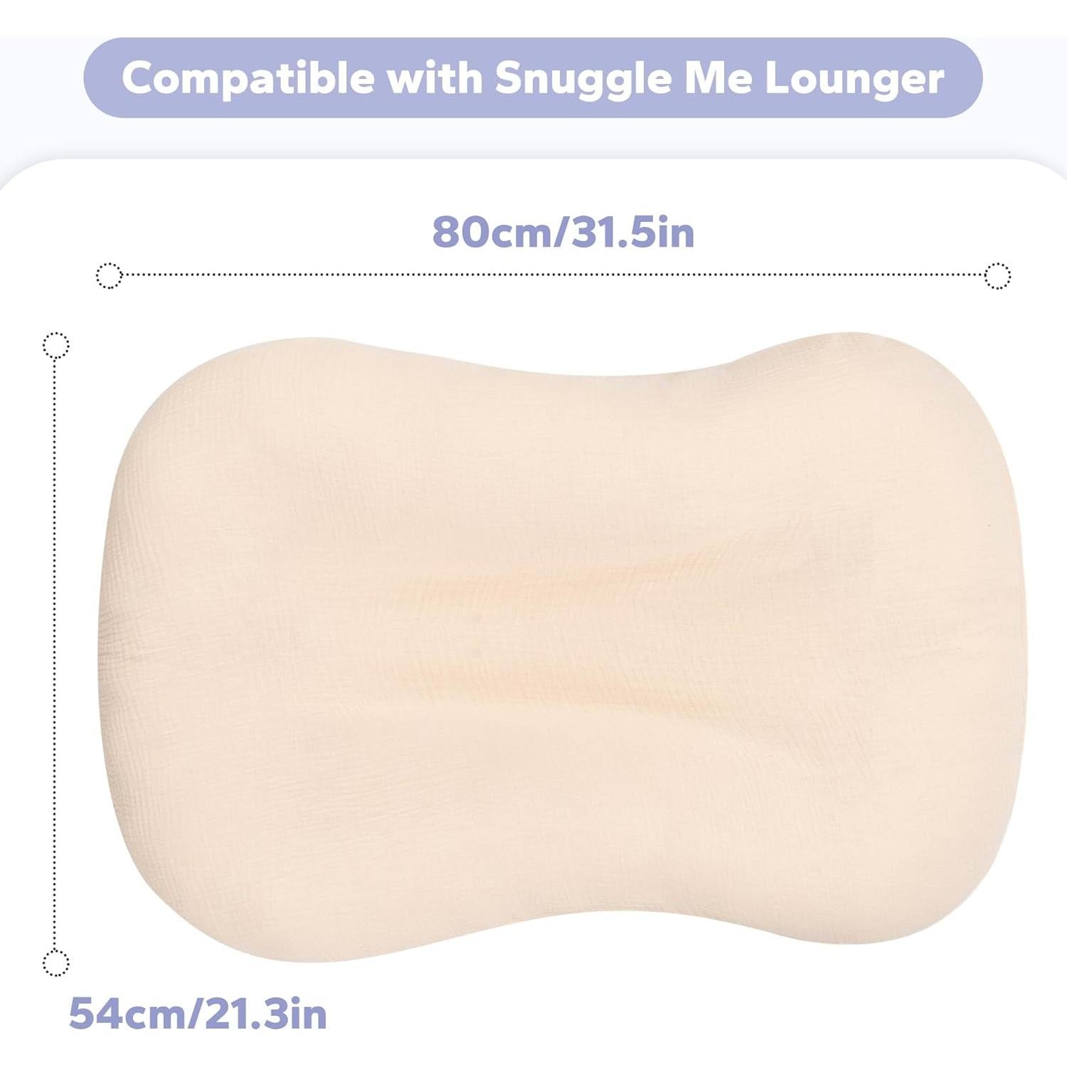 FUNUPUP Funda de Muselina para Lounger de Bebé 80x54cm Beige