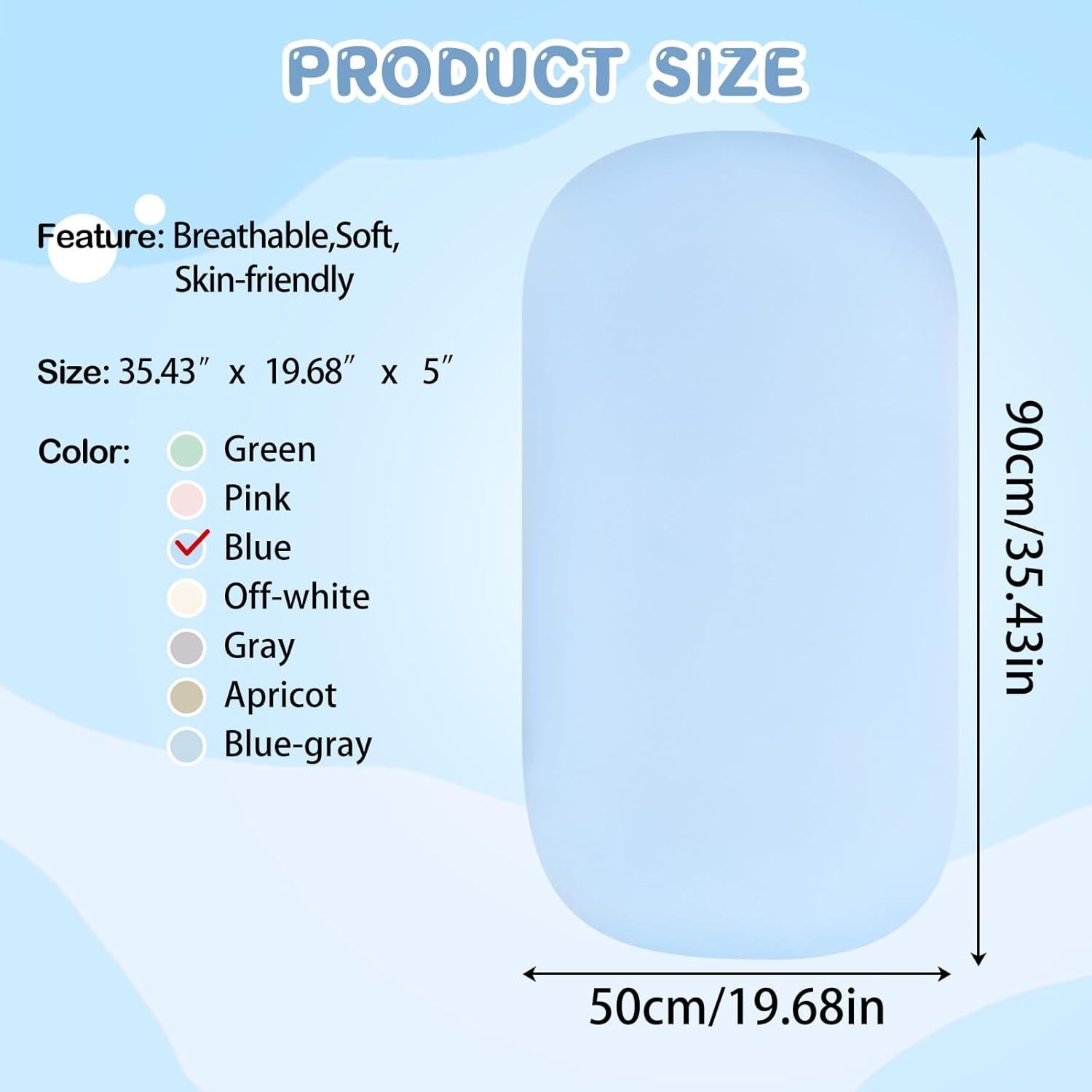 Lounger para Bebés Lucakuins Azul Algodón Orgánico 91x50cm