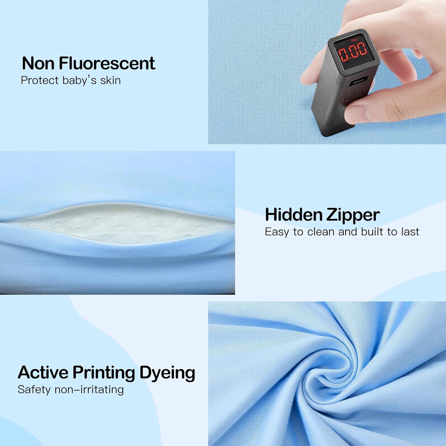 Lounger para Bebés Lucakuins Azul Algodón Orgánico 91x50cm