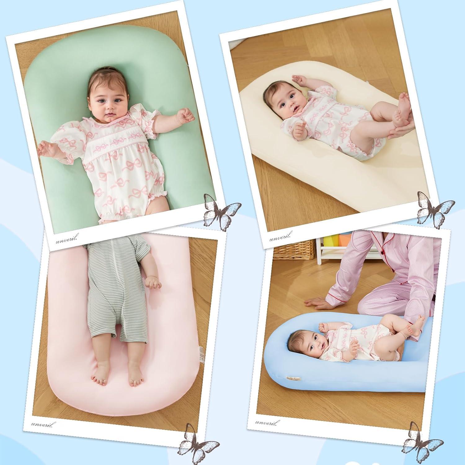 Lounger para Bebés Lucakuins Azul Algodón Orgánico 91x50cm