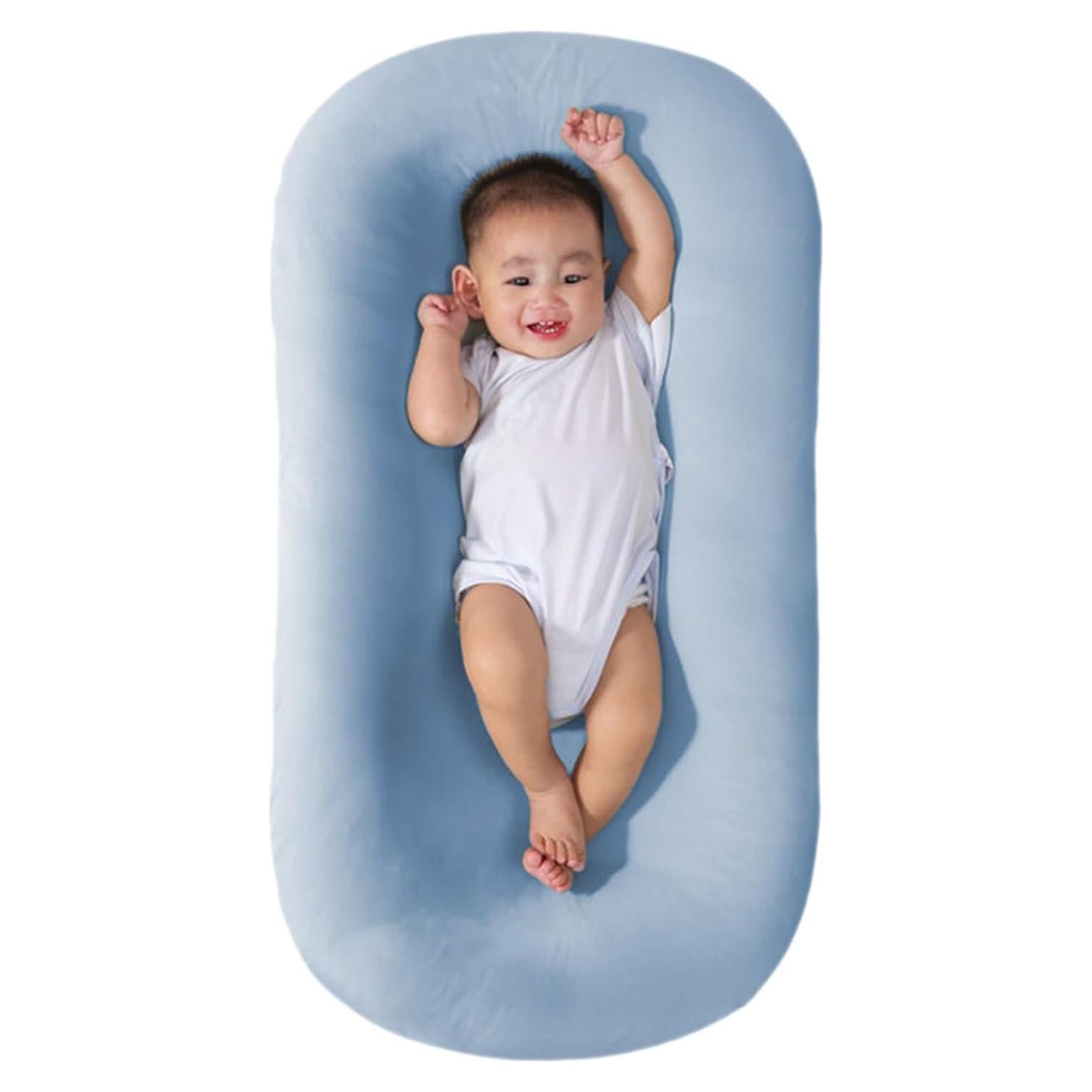 Cojín para Bebé Saanerueen Azul Suave y Lavable 0-12 Meses