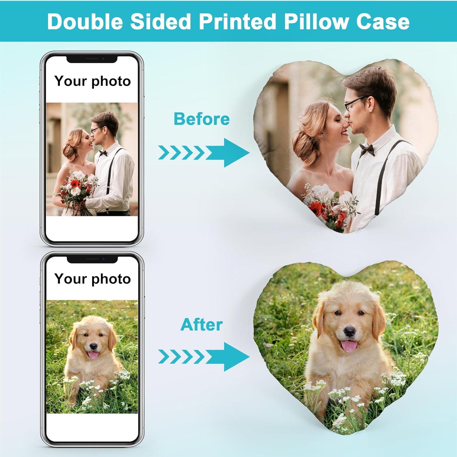 Cojín Personalizado WiHoo Corazón 40x40 cm Doble Cara