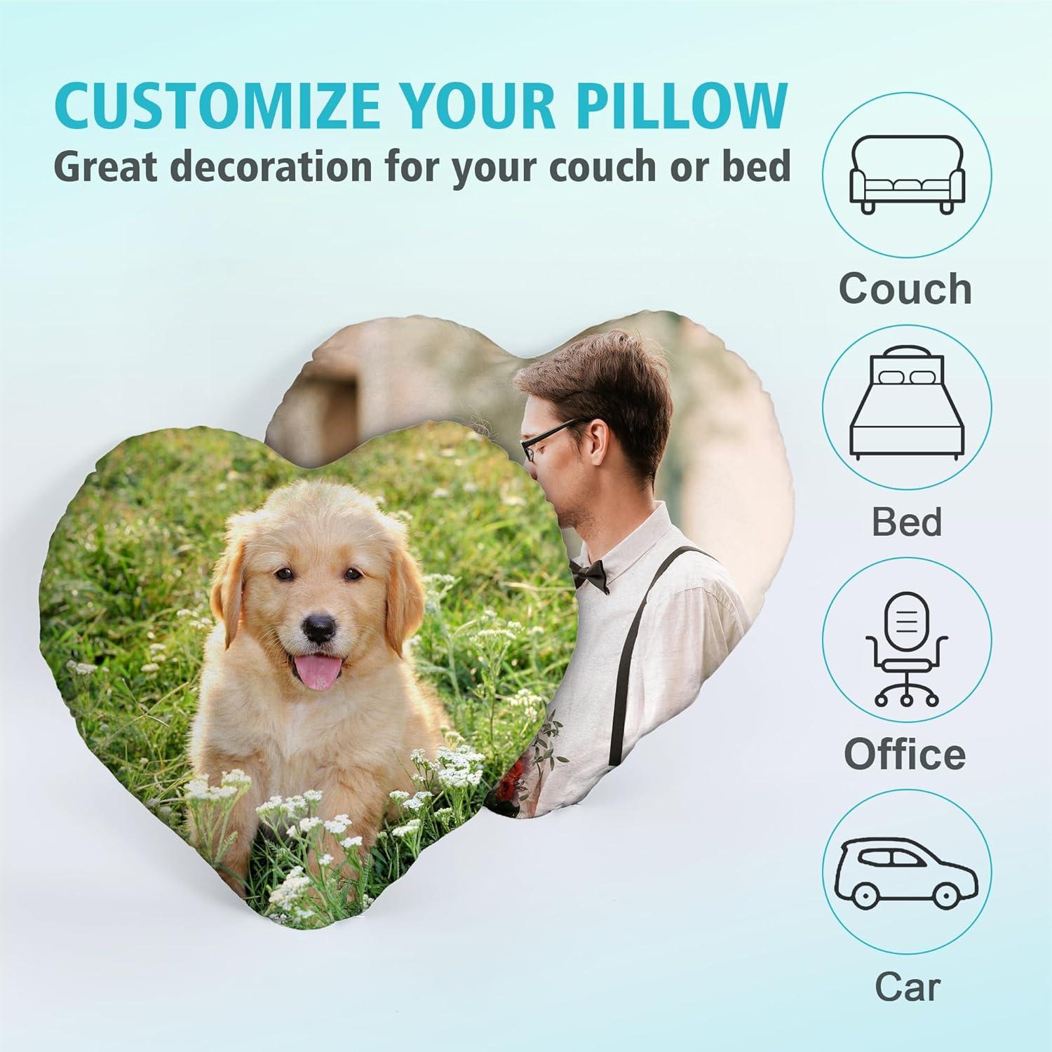 Cojín Personalizado WiHoo Corazón 40x40 cm Doble Cara