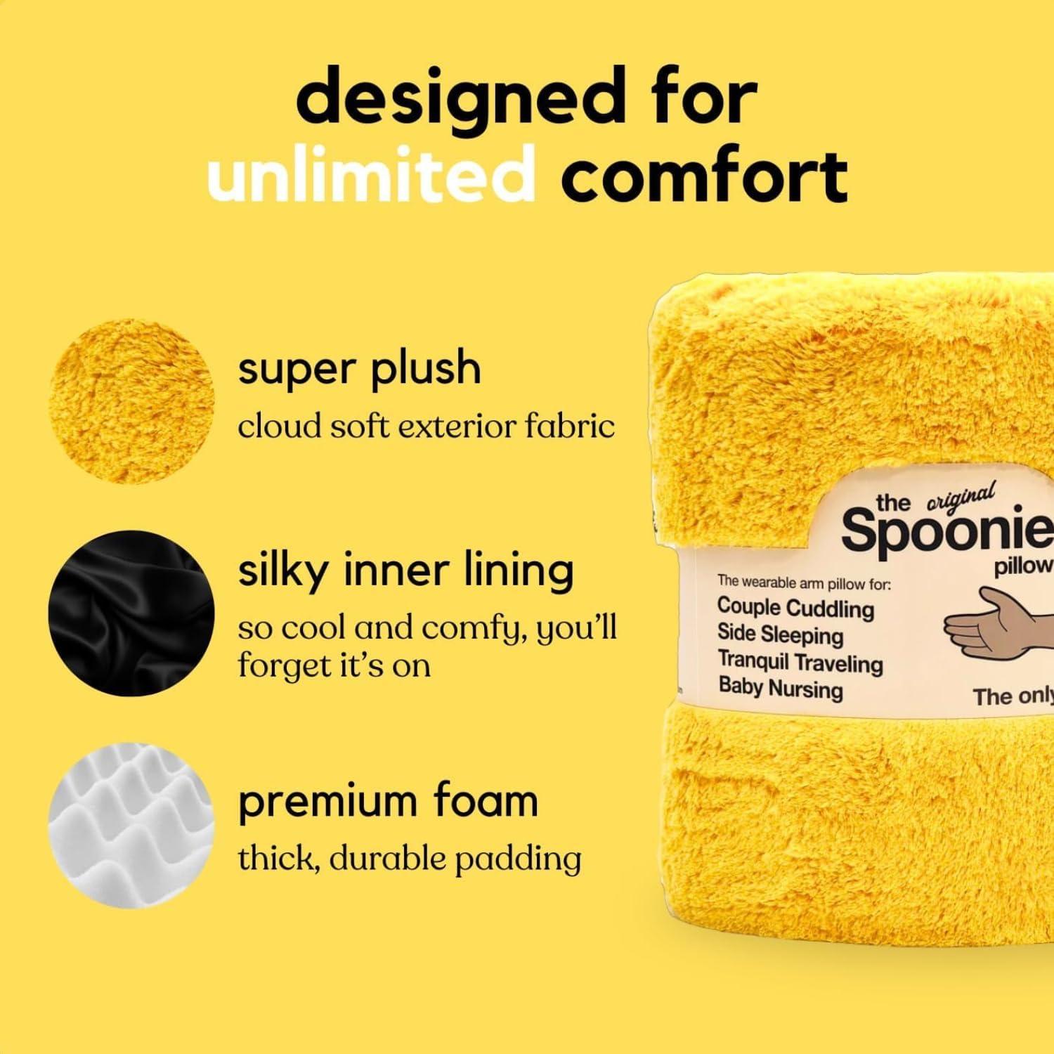 Almohada Spoonie con agujero para brazo - Suave y portátil