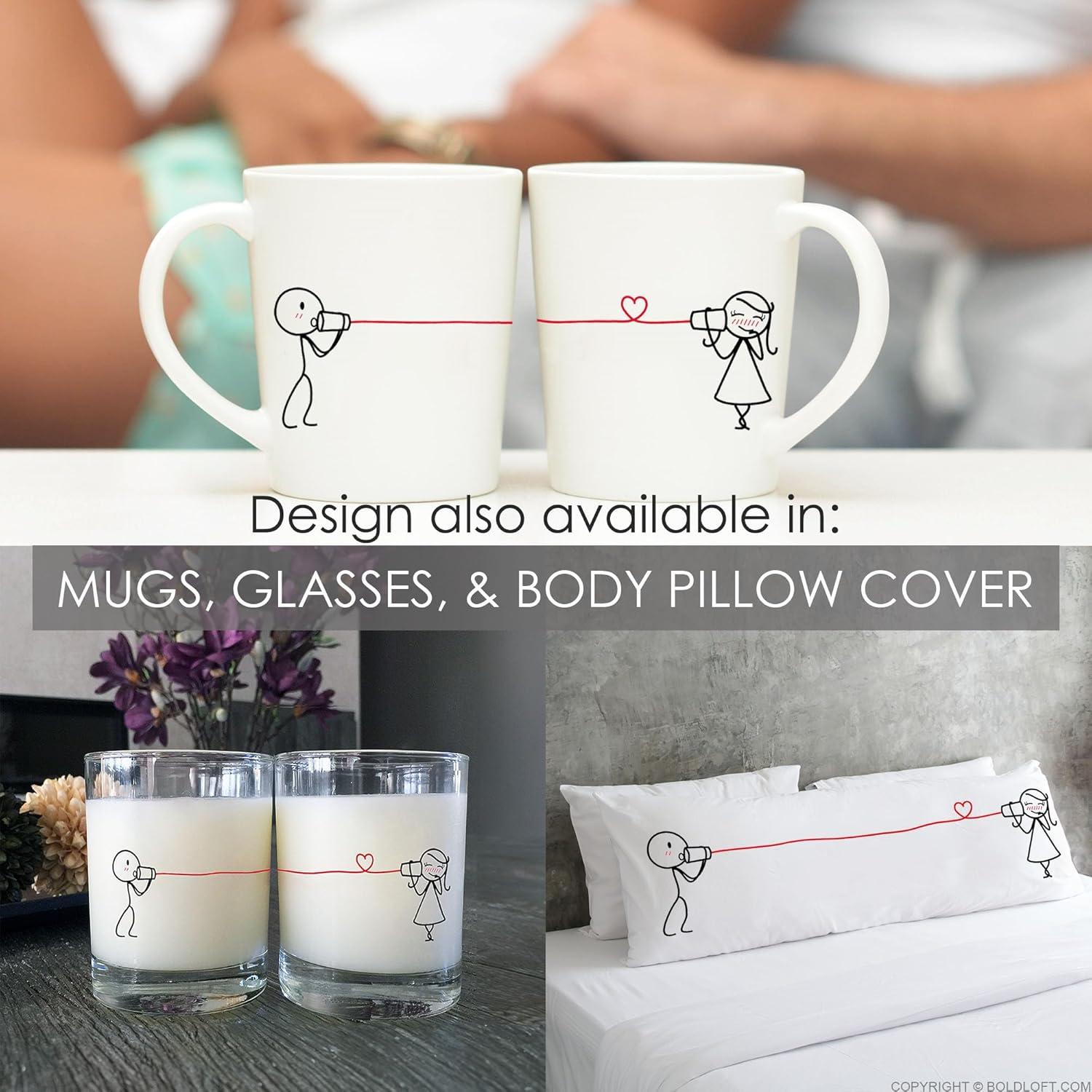 BoldLoft Fundas de Almohada para Parejas 50.8x76.2 cm Blancas