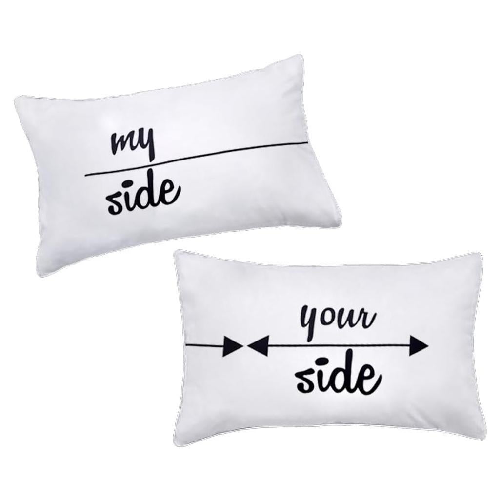 Fundas de Almohada para Parejas DasyFly 74x48cm Mi Lado Tu Lado