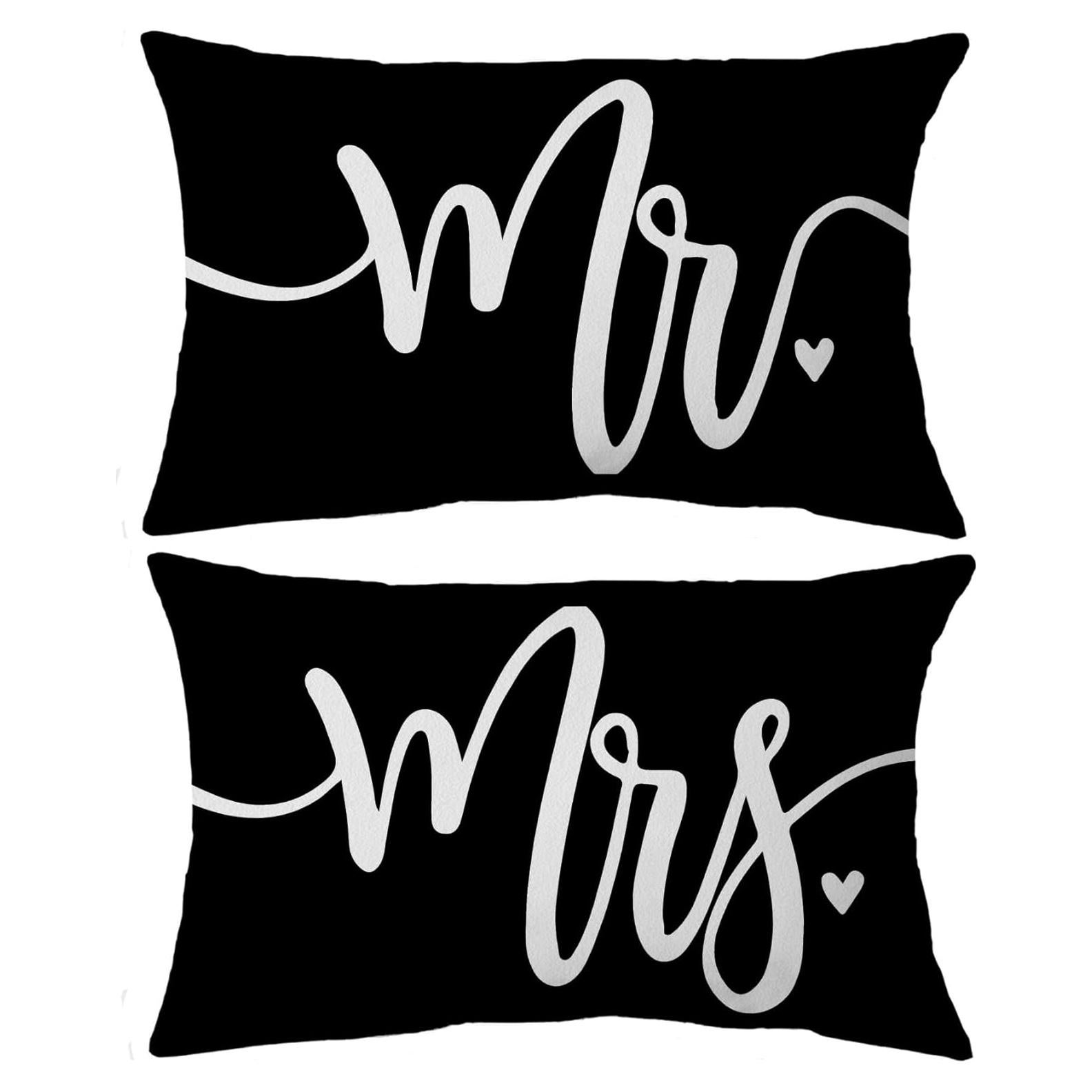 Voatok Funda de Cojín Decorativa Juego de 2 30x50 cm Negra