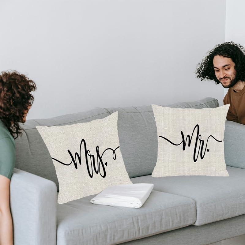 Juego de Fundas de Almohada Decorativas Tofwaol 18x18 cm Algodón