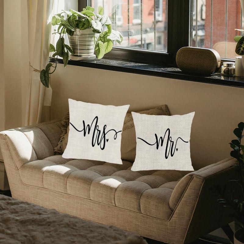 Juego de Fundas de Almohada Decorativas Tofwaol 18x18 cm Algodón