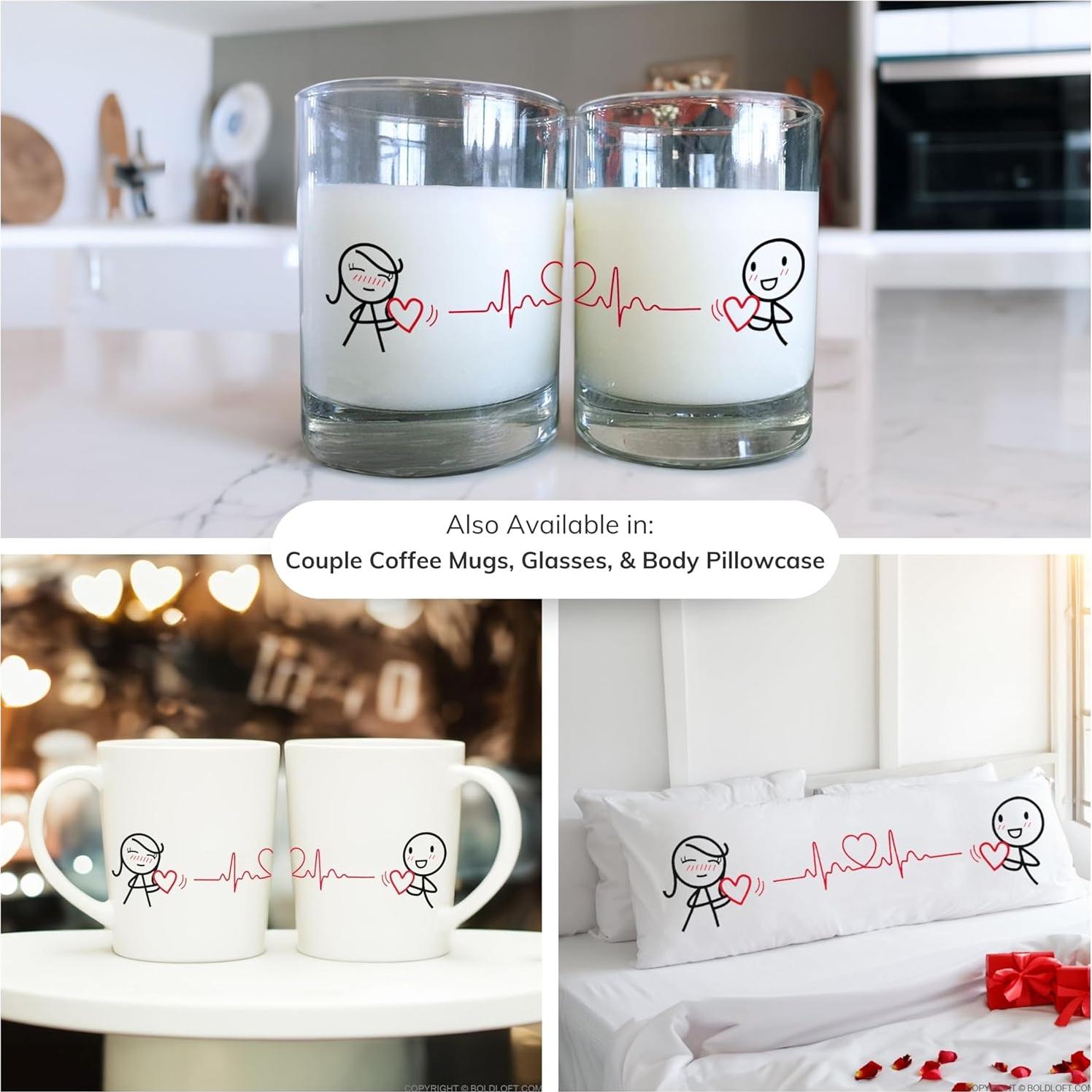 BoldLoft Fundas de Almohada para Parejas 50.8x76.2 cm Amor