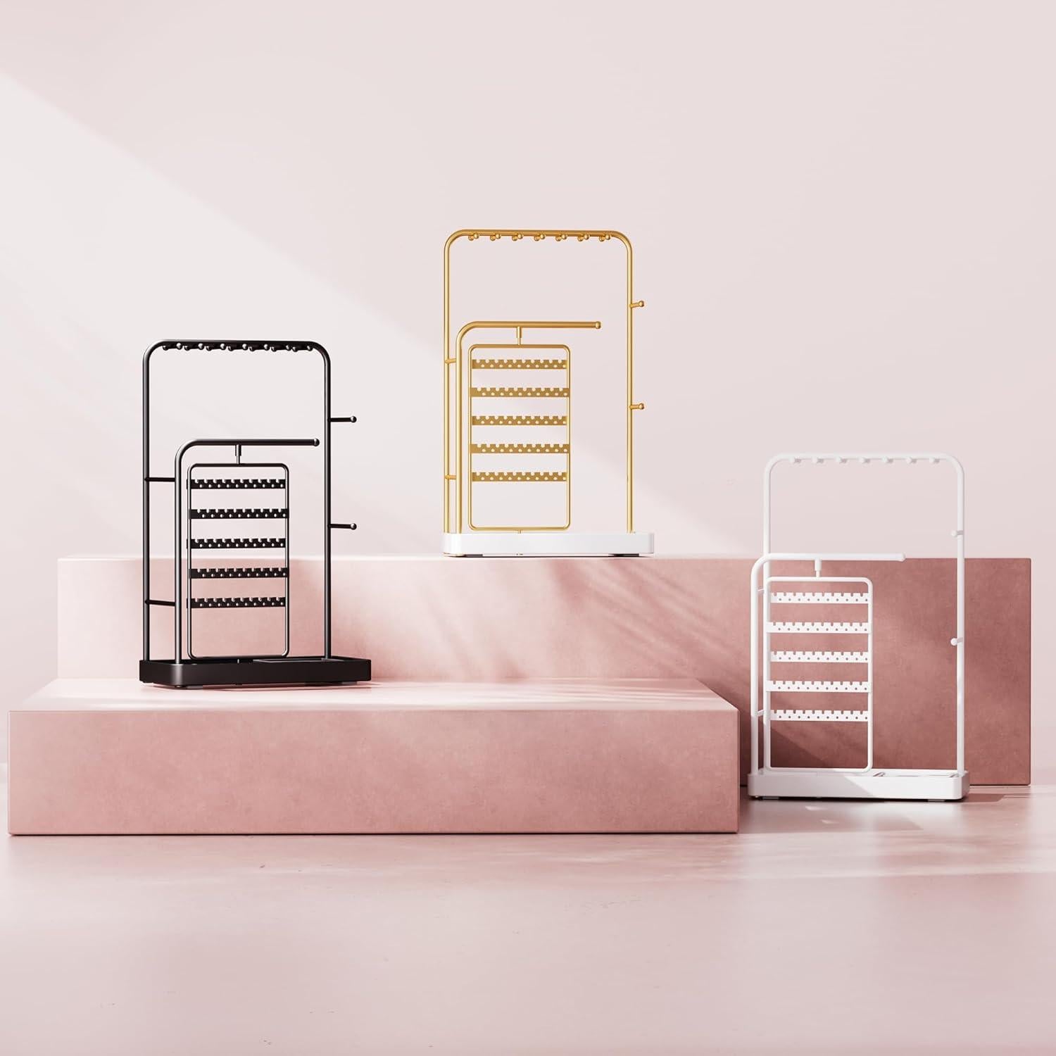 Soporte de Joyería ProCase Oro, Organizador Giratorio 360°