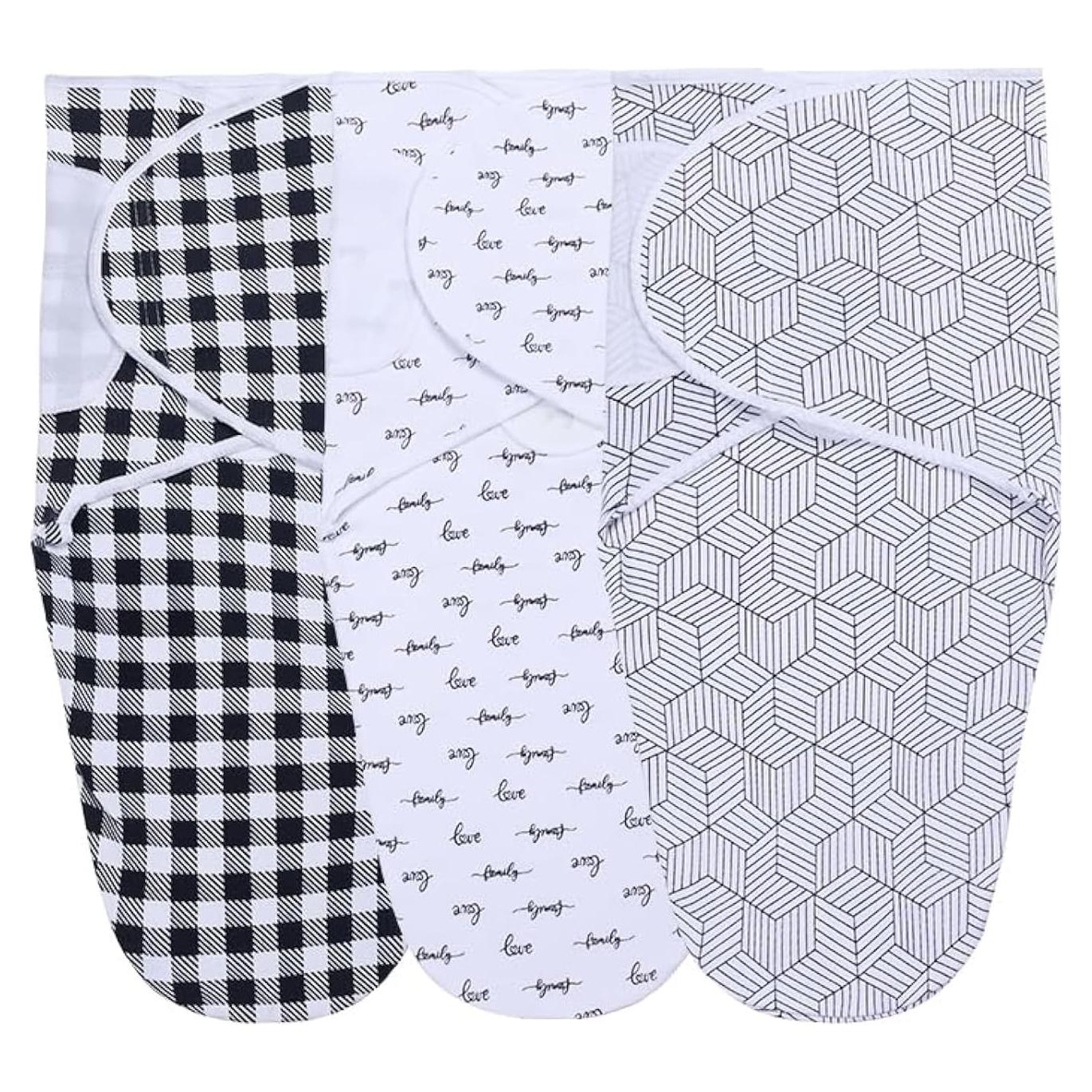 Envoltura de Swaddle Ajustable Sleepyturtle - Paquete de 3 Bebés