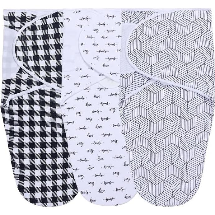 Envoltura de Swaddle Ajustable Sleepyturtle - Paquete de 3 Bebés
