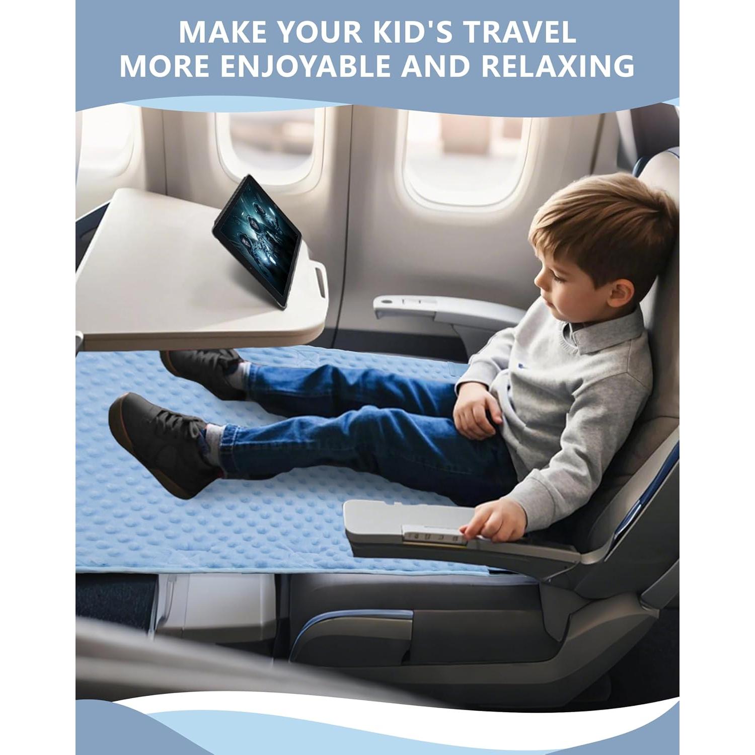 Cama de avión para niños TinlyFinly, extensor antideslizante