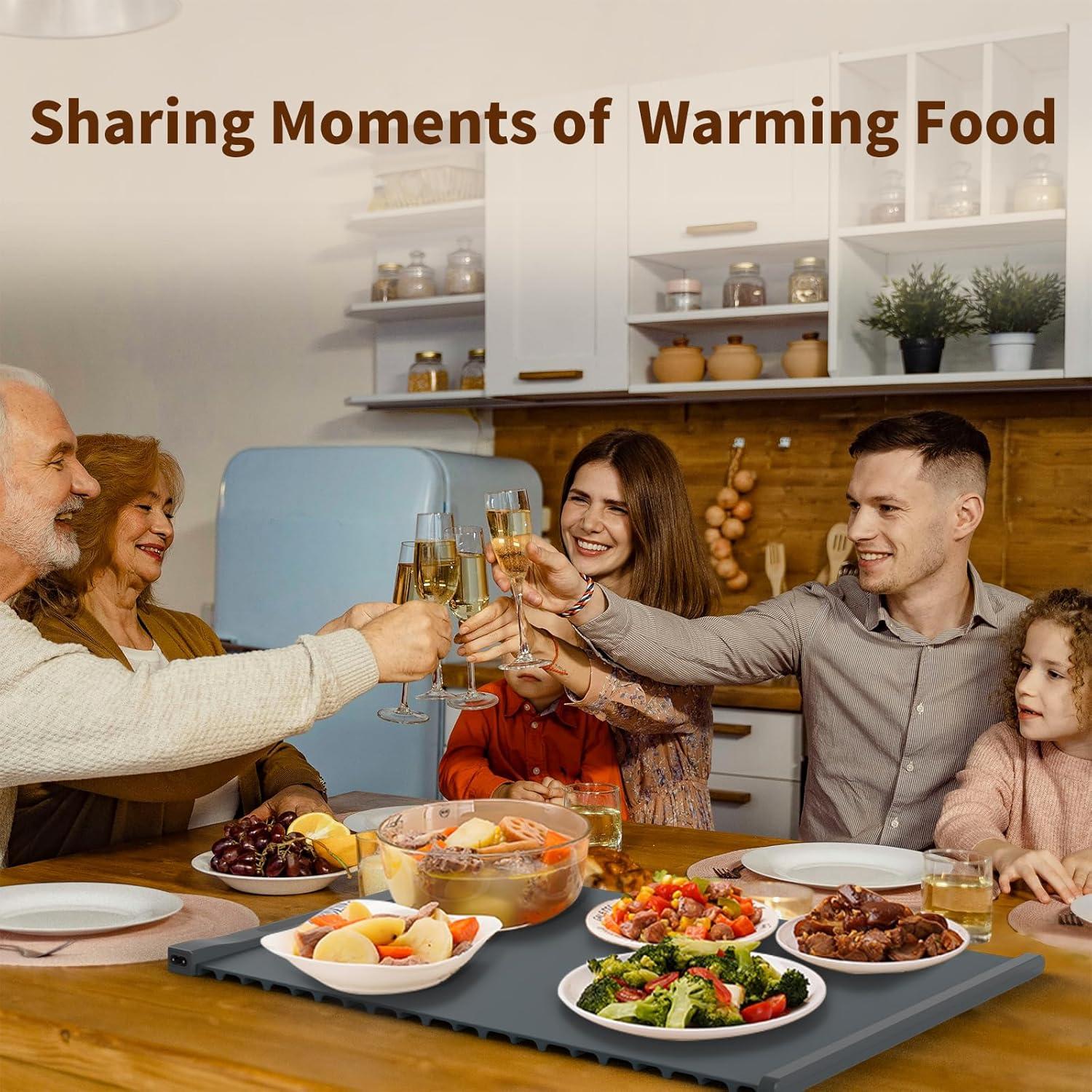 Bandeja Calentadora Eléctrica DoCatop 53x40cm 3 Niveles de Calor