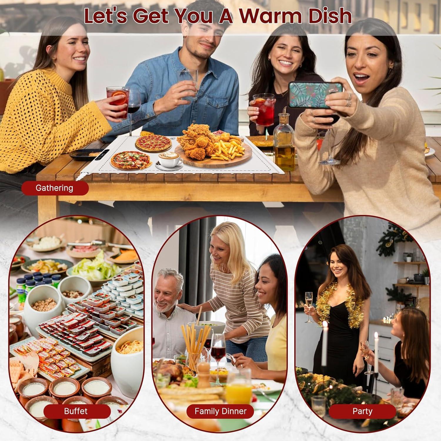 Bandeja Calentadora Eléctrica MEIIS NCD-002 60.8cm Plegable