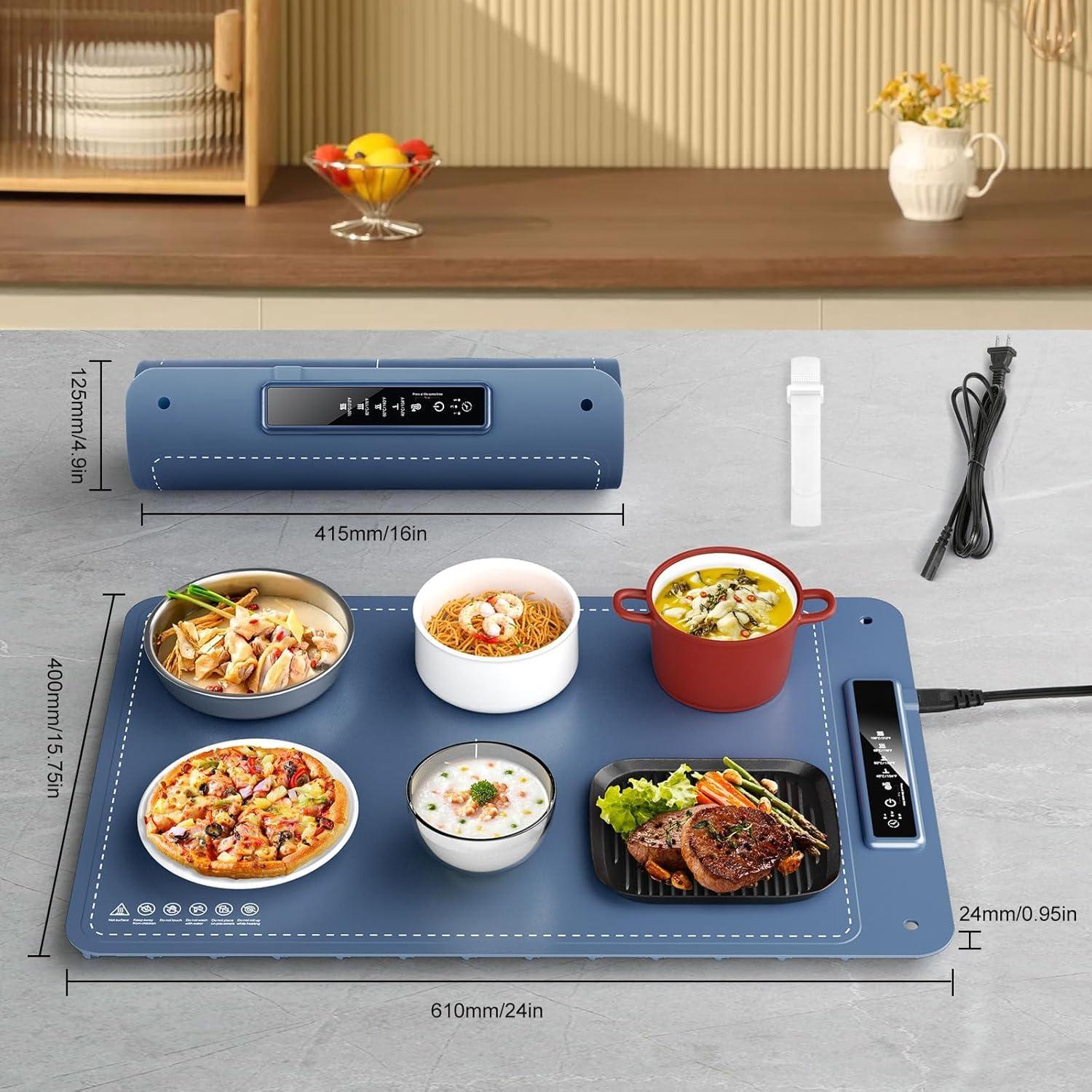 Alfombrilla Calentadora de Comida Aylion 250W Azul 61x42cm