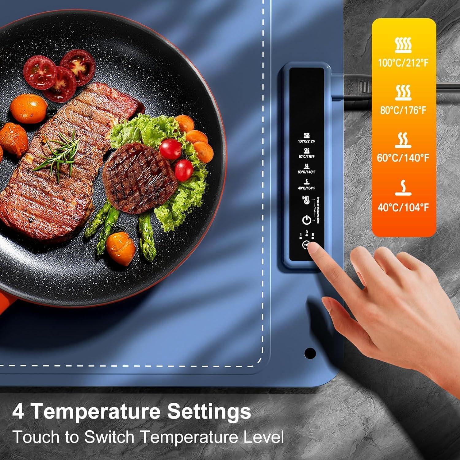 Alfombrilla Calentadora de Comida Aylion 250W Azul 61x42cm