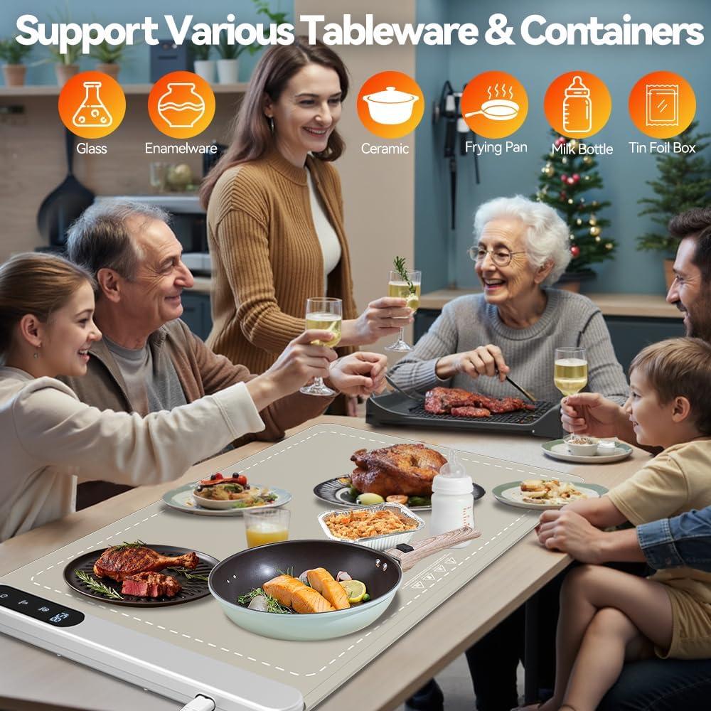 Alfombrilla Calentadora de Comida CURMEDI 500W Caqui