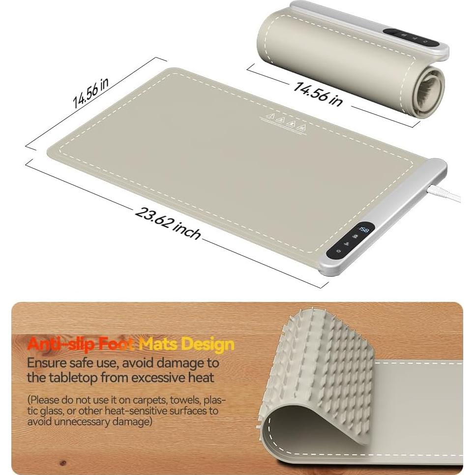 Alfombrilla Calentadora de Comida CURMEDI 500W Caqui