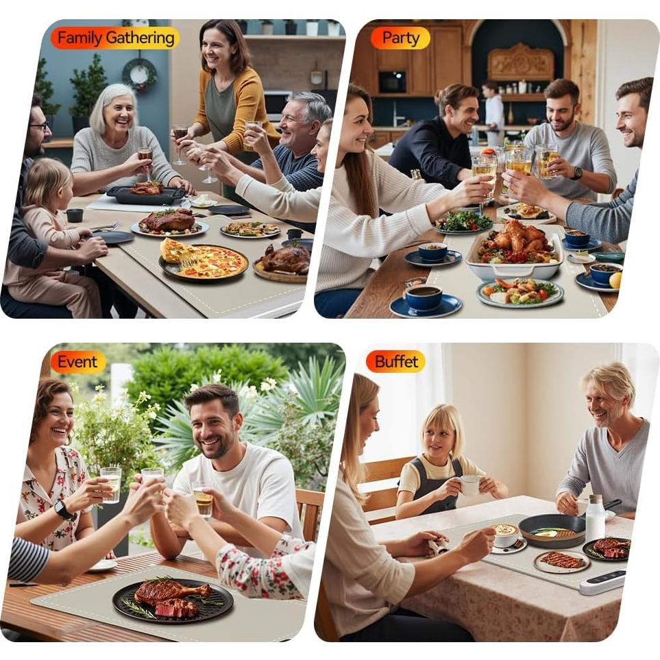 Alfombrilla Calentadora de Comida CURMEDI 500W Caqui